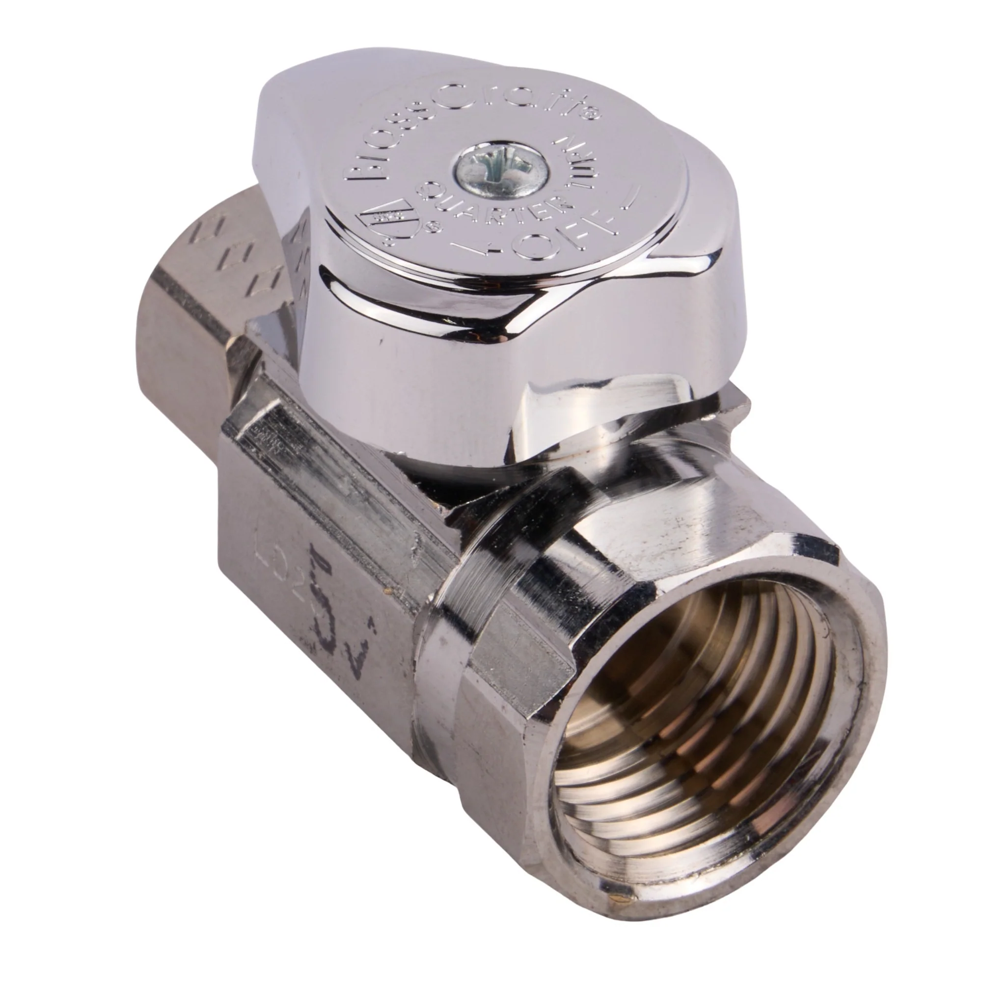 1/2" Fip X 3/8" Od Compression 1/4 Turn Straight Stop - Image 3