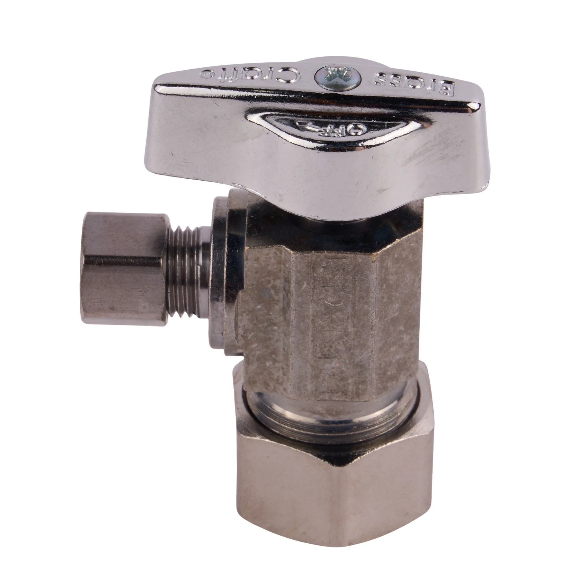 1/2 X 1/4 Comp 1/4 Turn Angle Ball Supply Stop - Image 2