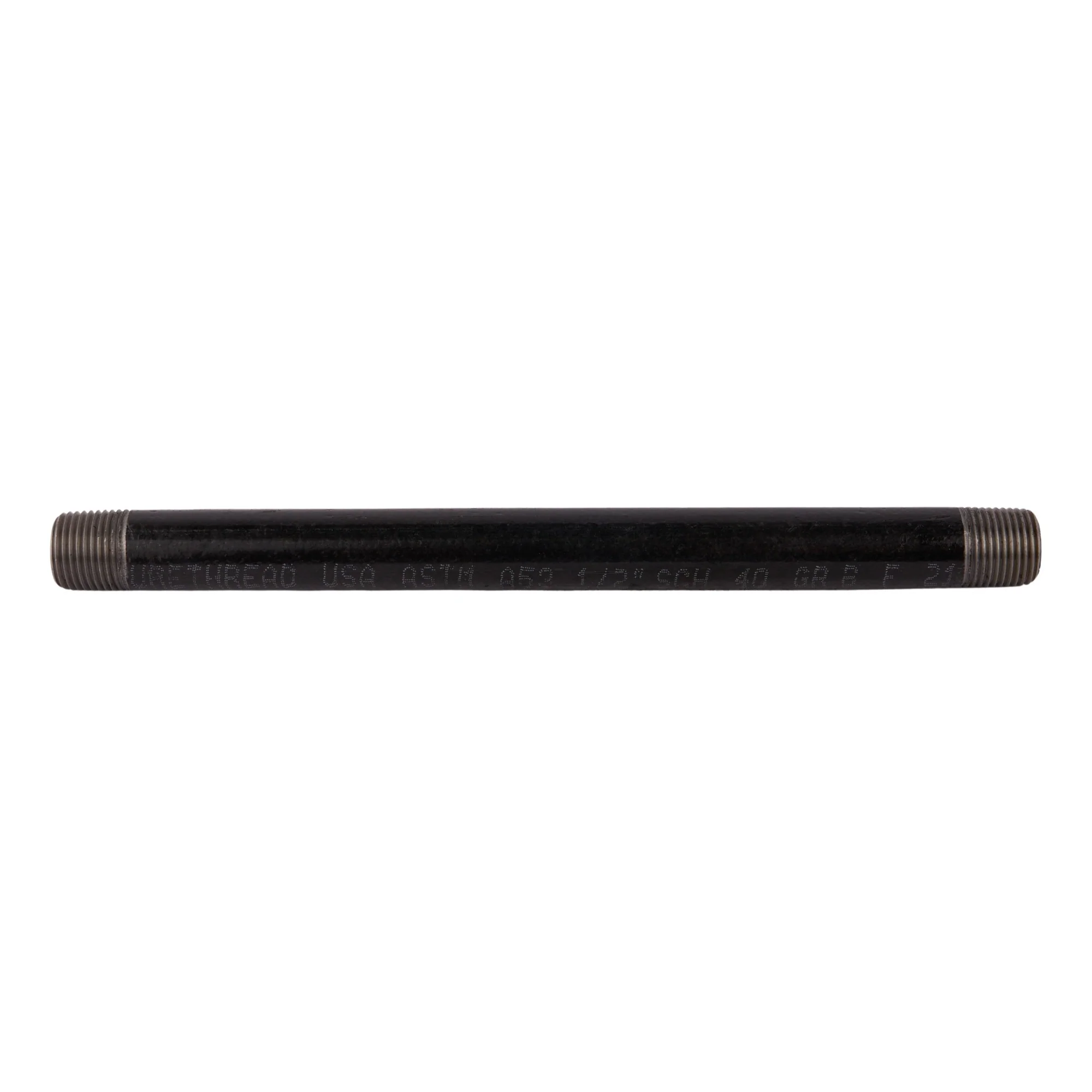1/2" x 10" Black Nipple - Image 2