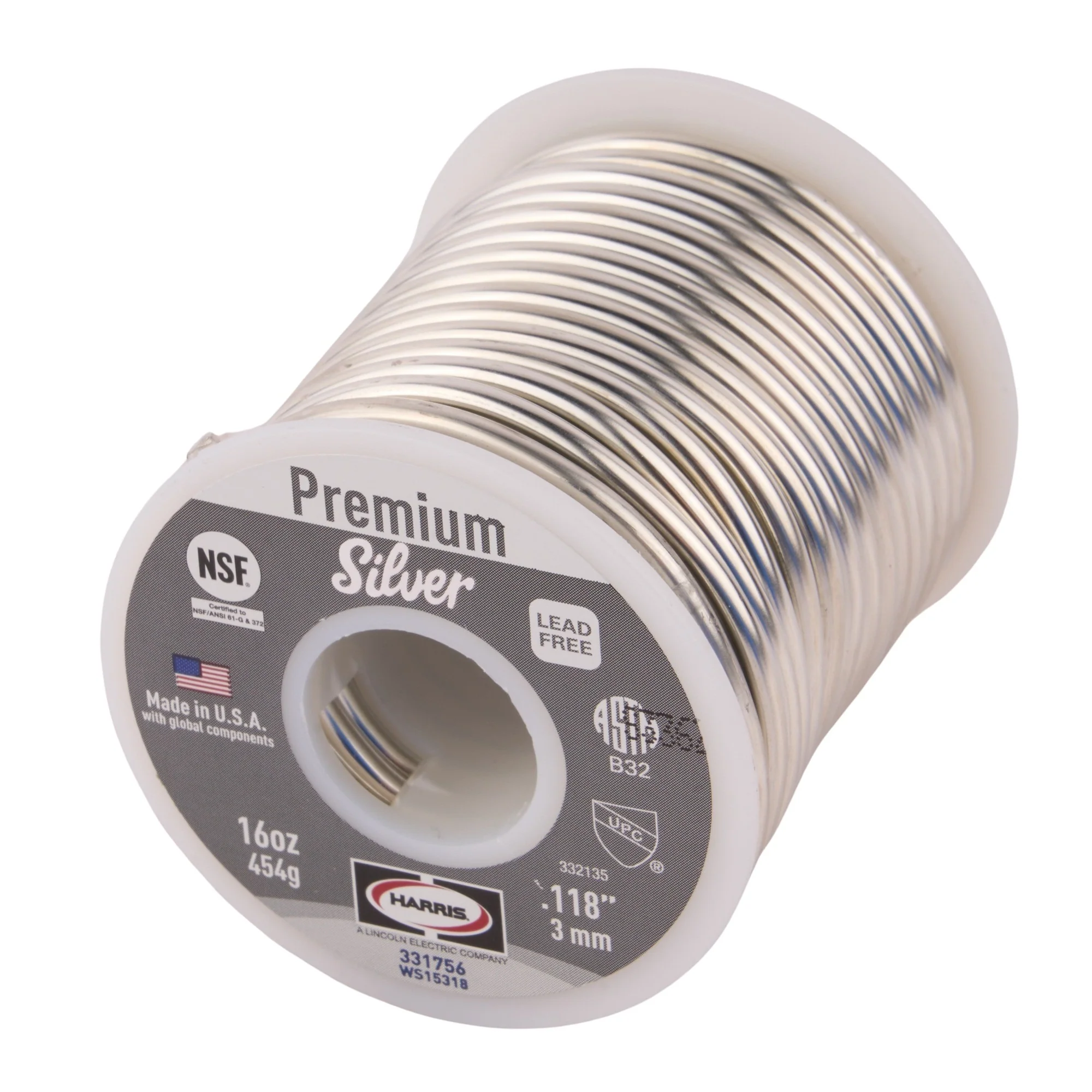 Harris Premium Silver Lead-Free Solder (1 lb)