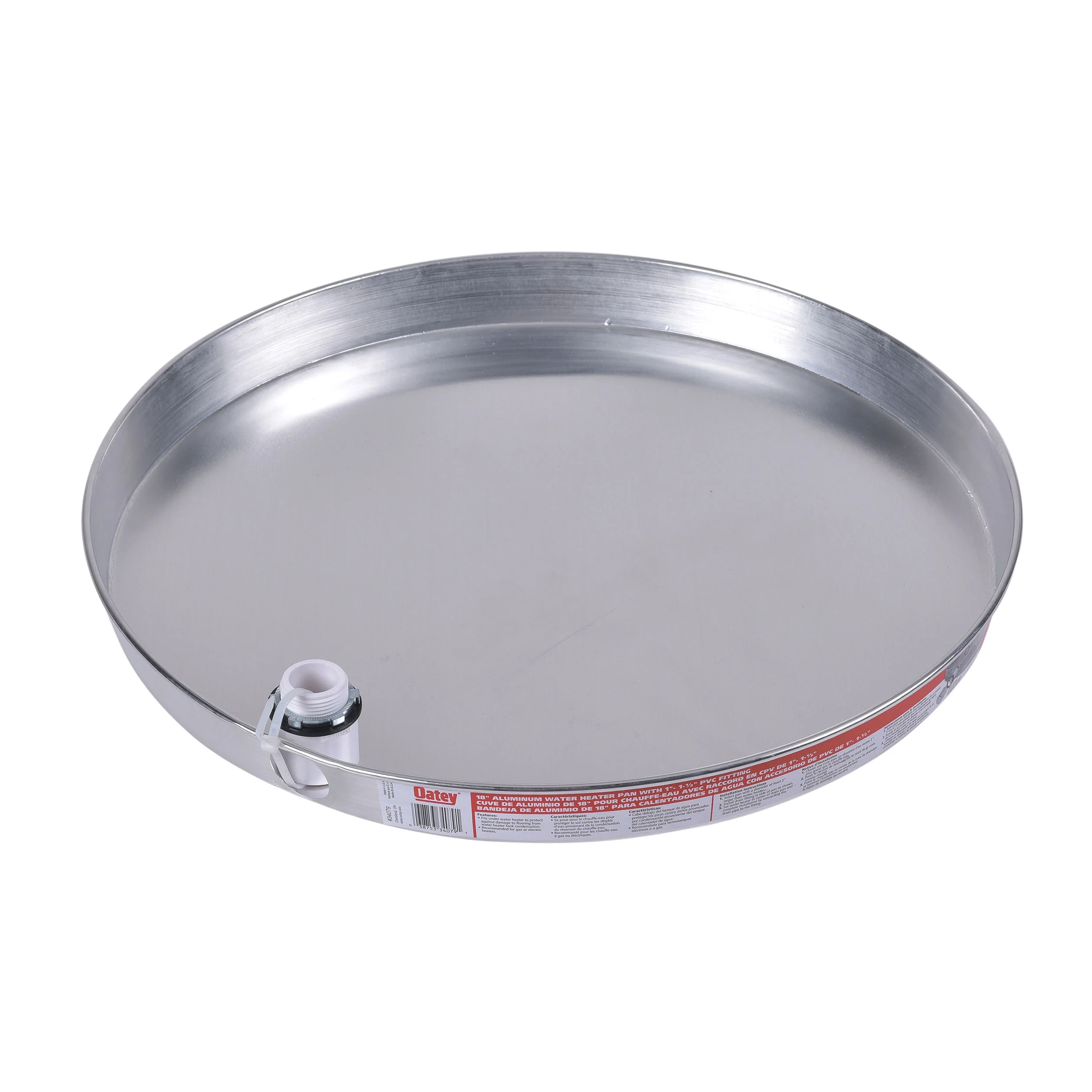 18 In.Water Heater Saf-T-Pan  W/Fitting - Image 2