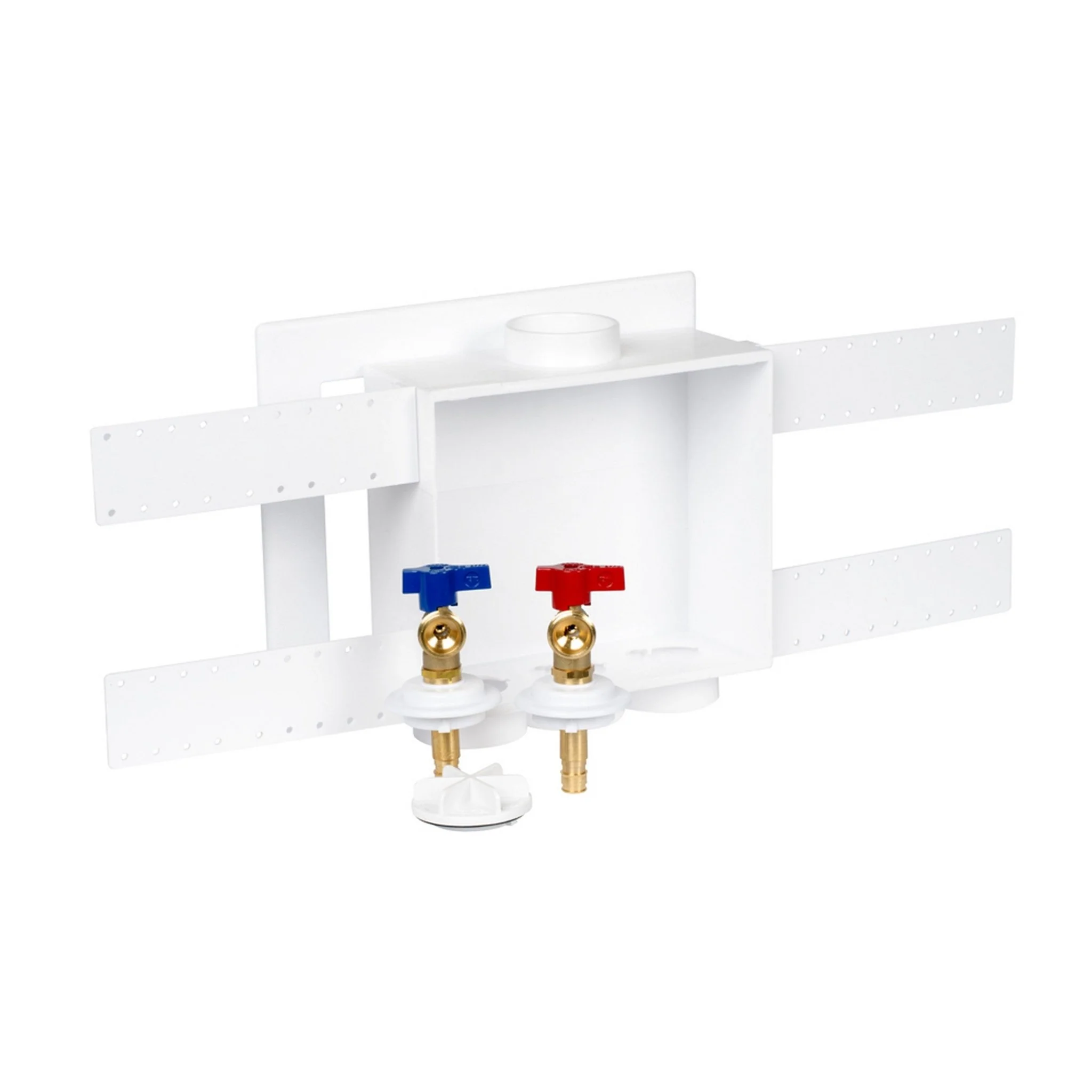 Oatey QUADTRO Expansion PEX Washing Machine Outlet Box w/ 1/4 Turn Valves β 38533