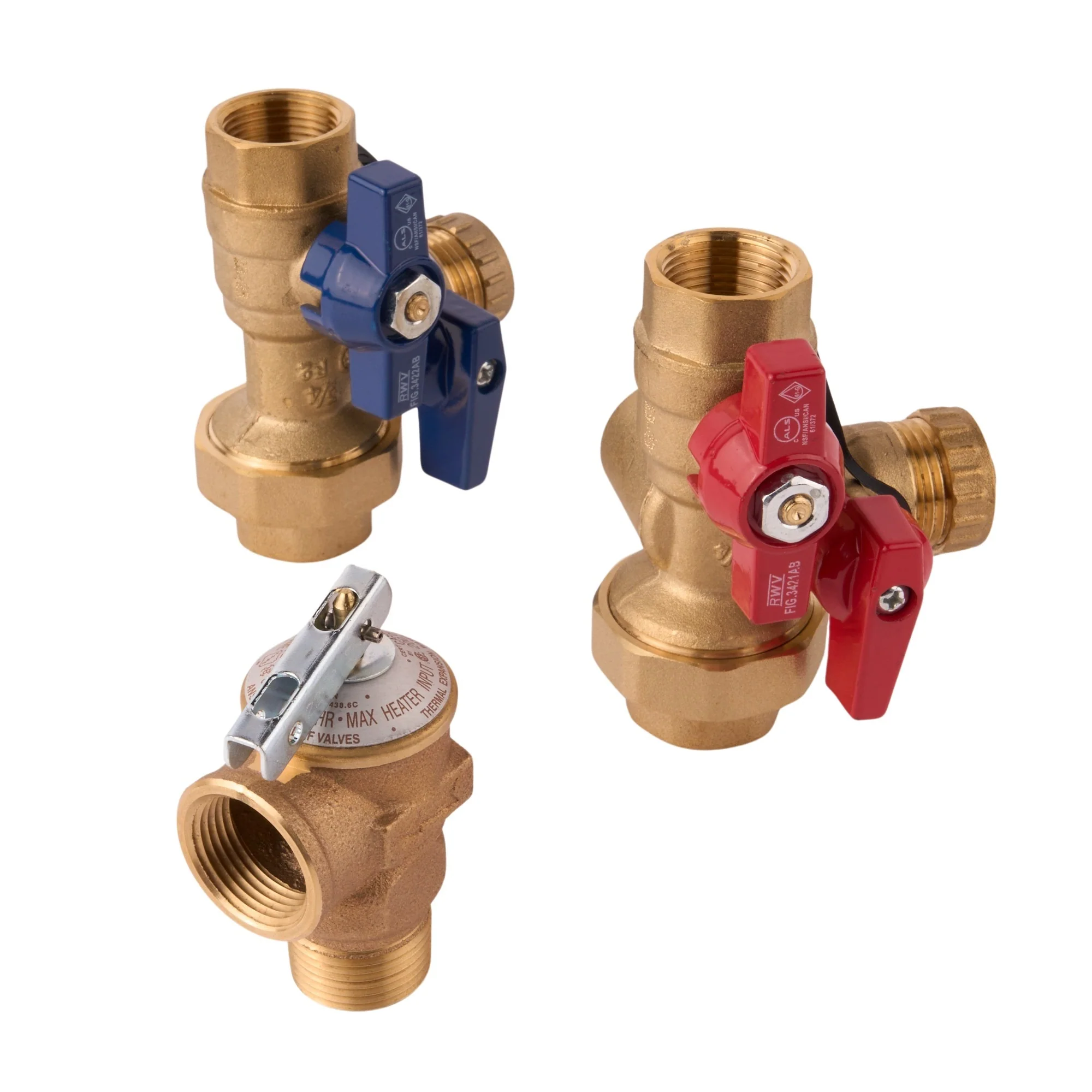 3/4" Tankless Water Heater Valve Kit W/Relief Valve