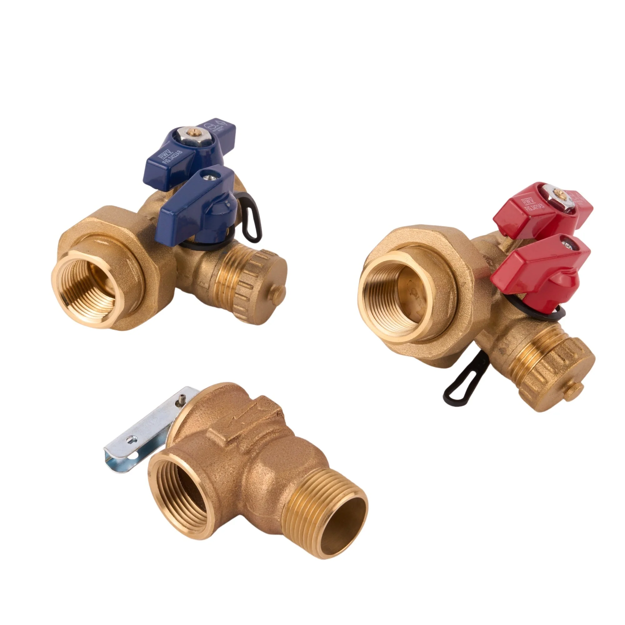 3/4" Tankless Water Heater Valve Kit W/Relief Valve - Image 2