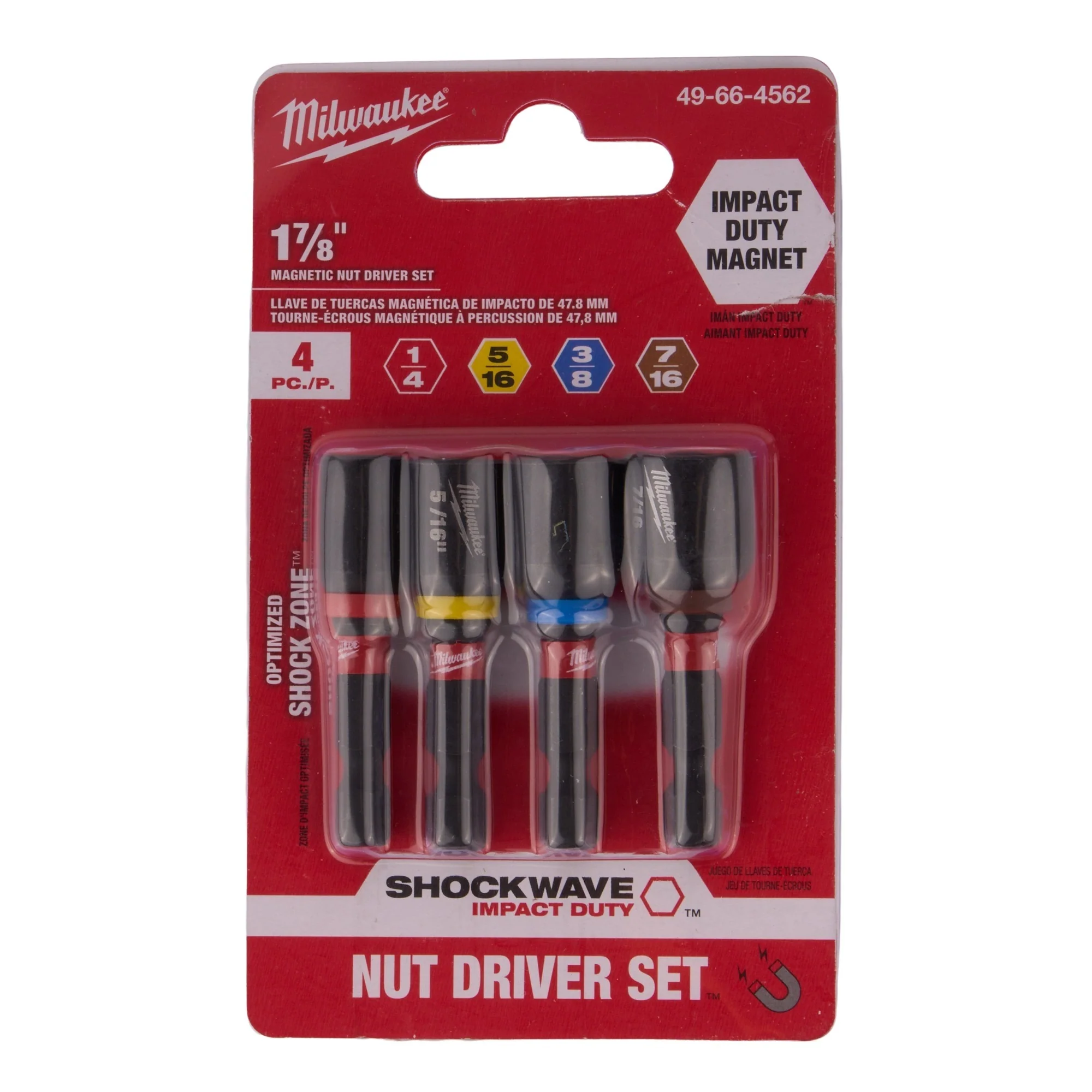 4 Piece 1-7/8" Shockwave Impact Nut Driver Set (1/4", 5/16", 3/8", 7/16") - Image 5