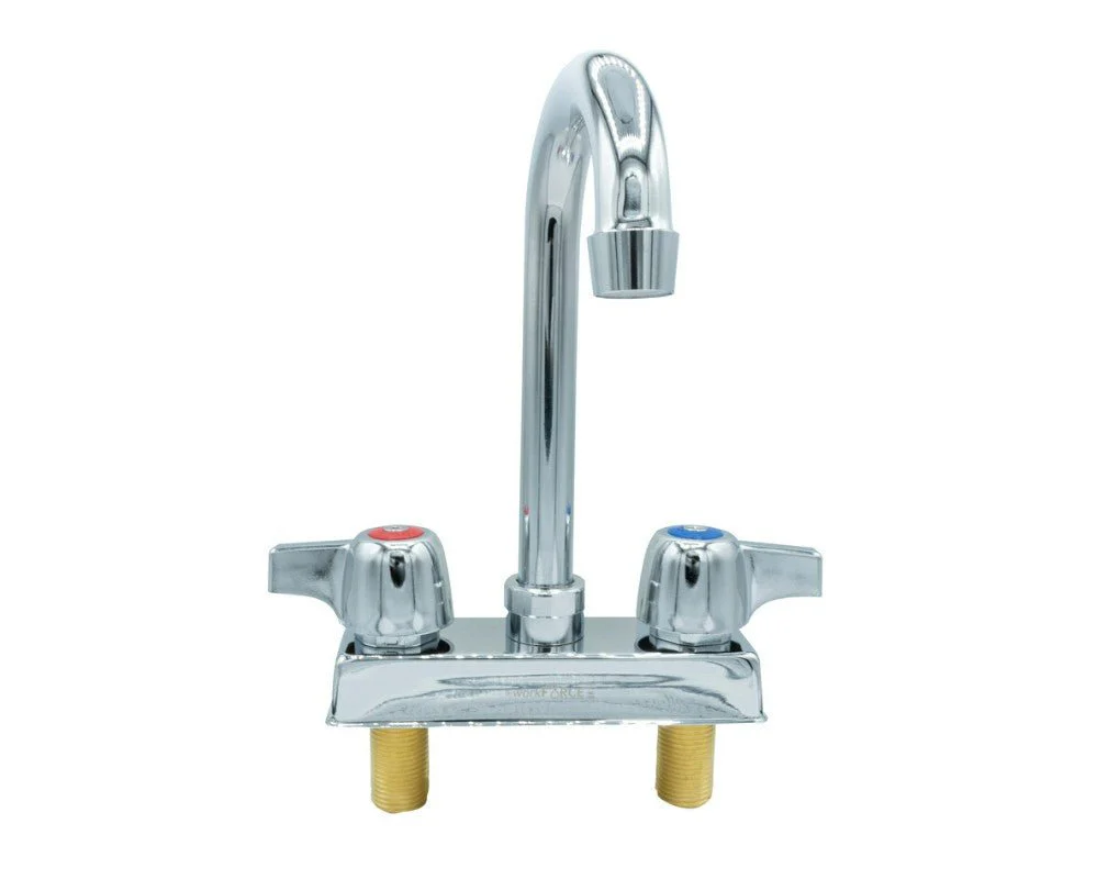 BK WorkForce Standard Duty Faucet, 3.5" Gooseneck Spout, 4" O.C.Deck Mount