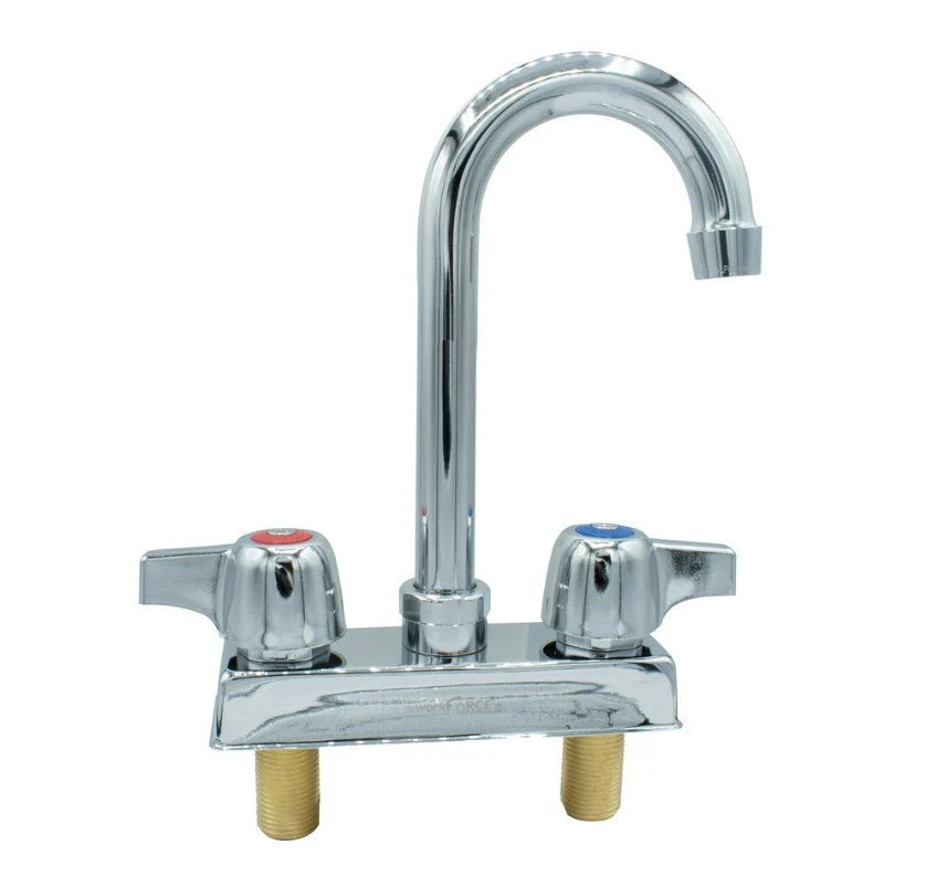 BK WorkForce Standard Duty Faucet, 3.5" Gooseneck Spout, 4" O.C.Deck Mount - Image 2