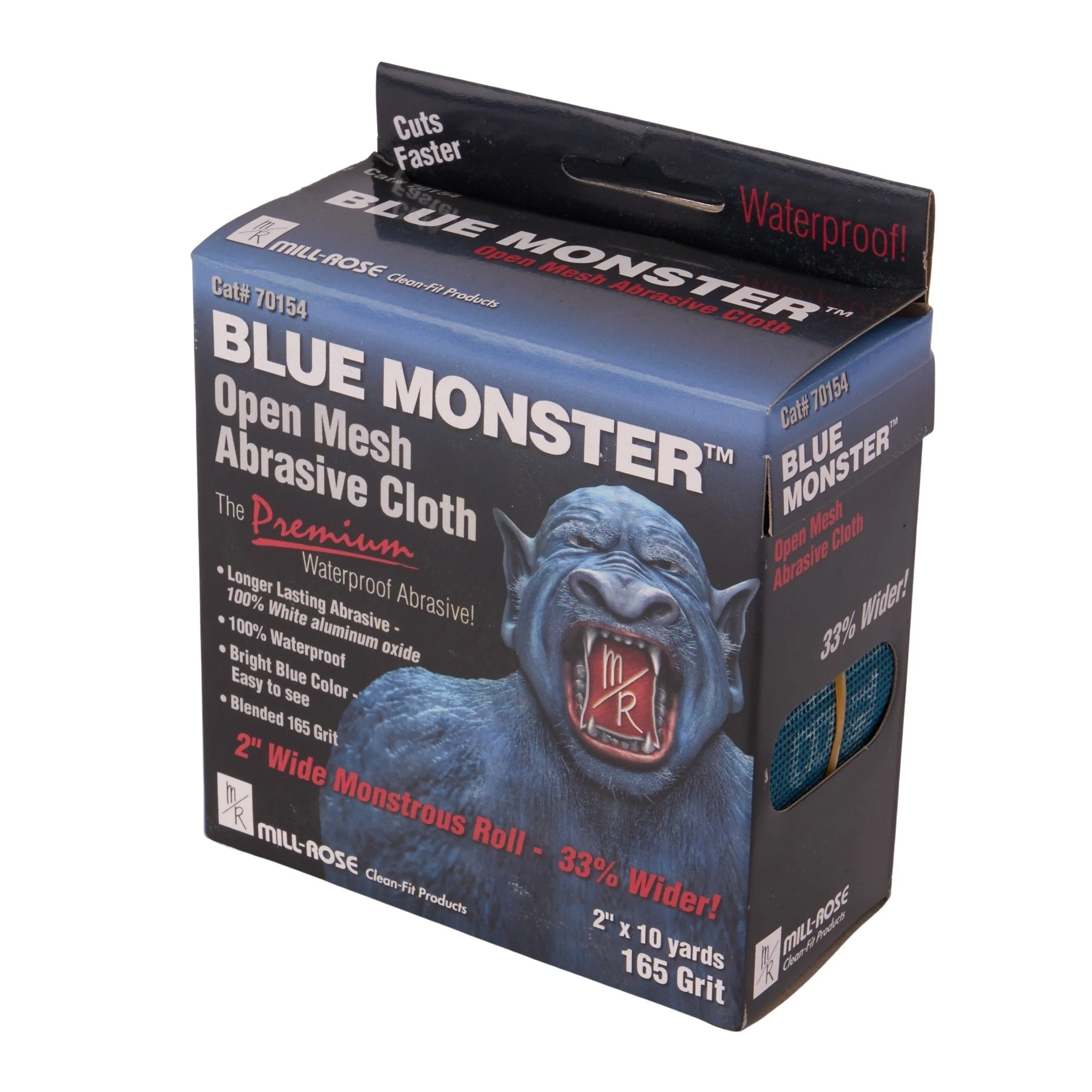Blue Monster 2" x 10 yds. Aluminum Oxide Open Mesh Abrasive - Image 4