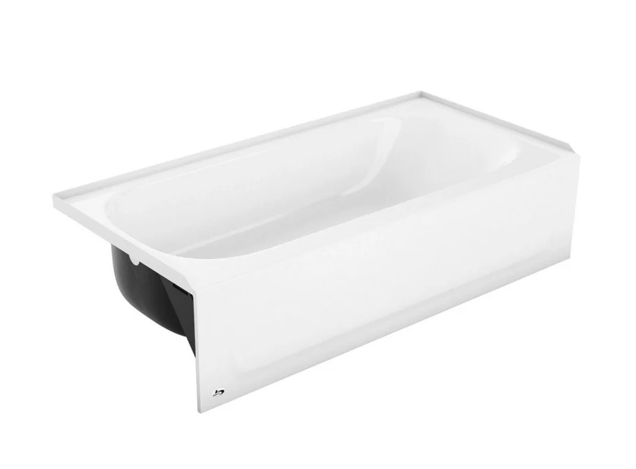 Bootz Aloha 60" x 30" Porcelain Enameled Steel Alcove Tub, Right Hand White