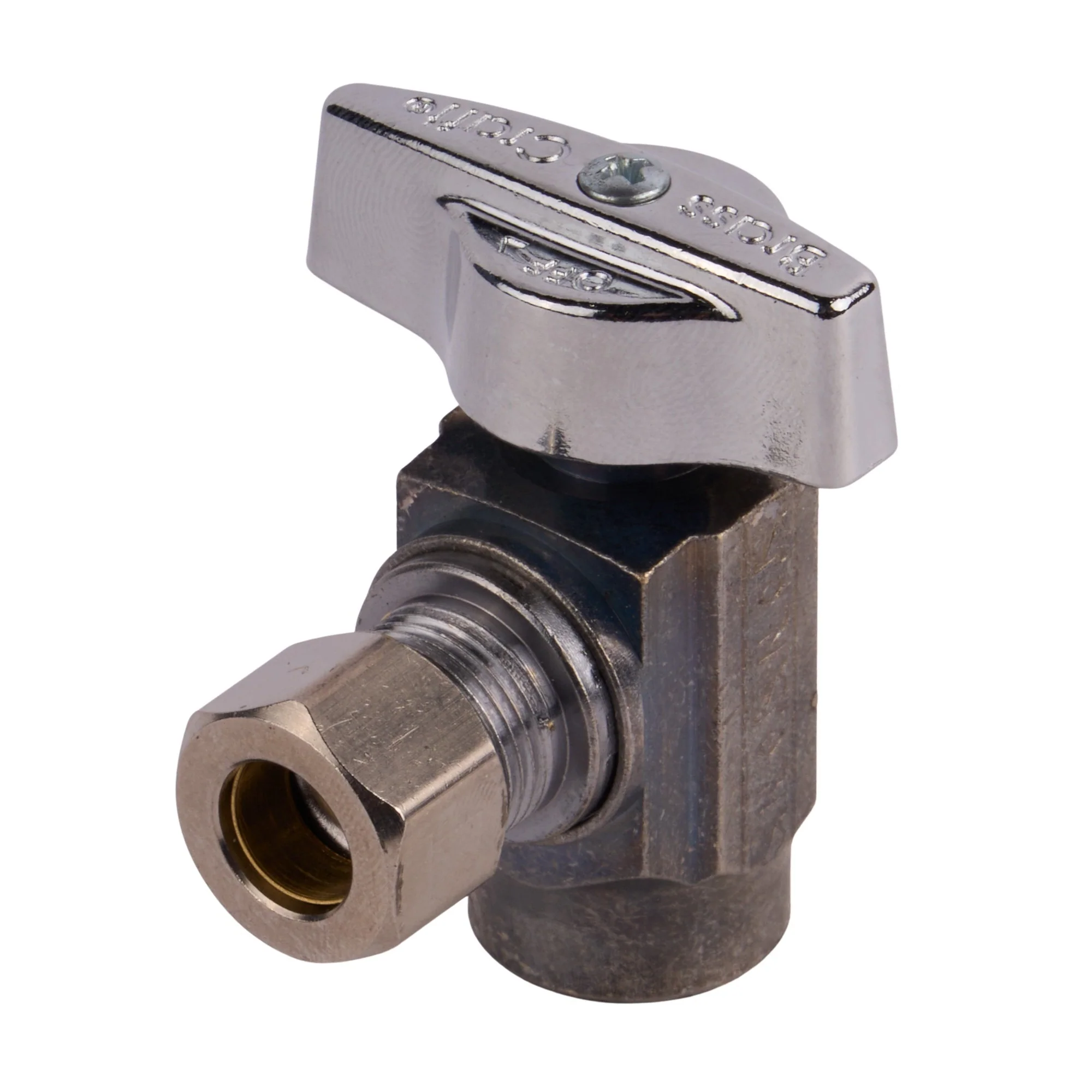 Brasscraft 1/2"Swt X 3/8 Comp Cp Stop