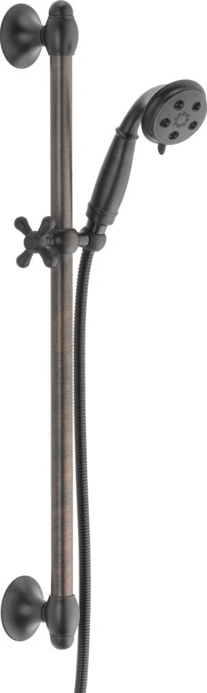 Delta 1.75 GPM Traditional Hand Shower Package with H2Okinetic Technology - Includes Hand Shower, Slide Bar, Hose, and Limited Lifetime Warranty