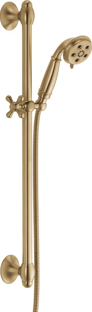 Delta 1.75 GPM Traditional Hand Shower Package with H2Okinetic Technology - Includes Hand Shower, Slide Bar, Hose, and Limited Lifetime Warranty - Image 2