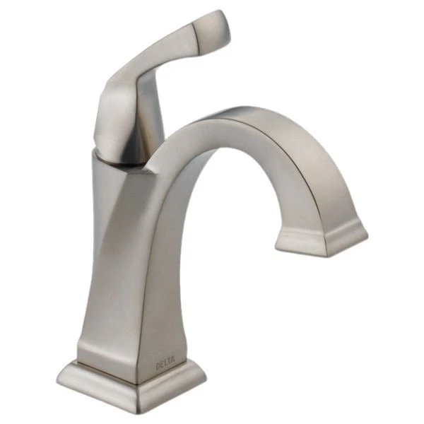 Delta Dryden Single Hole Bathroom Faucet with Diamond Seal Technology - Includes Pop-Up Drain Assembly