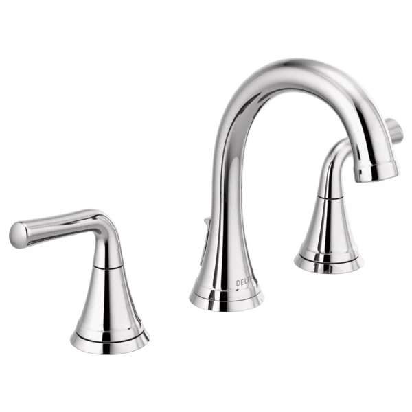 Delta Kayra Widespread Bathroom Faucet with Pop-Up Drain Assembly - Image 2
