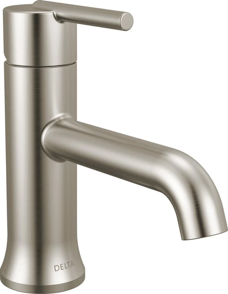 Delta Trinsic Single Hole Bathroom Faucet with Metal Pop-Up Drain Assembly - Limited Lifetime Warranty