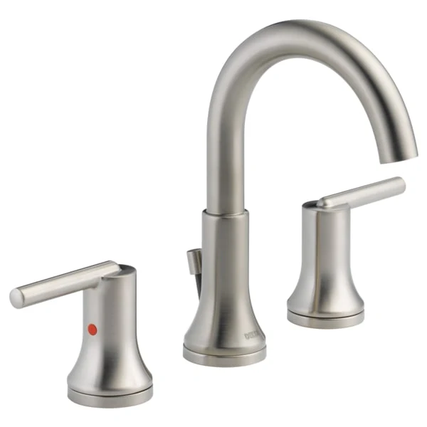 Delta Trinsic Widespread Bathroom Faucet with Metal Drain Assembly - Limited Lifetime Warranty