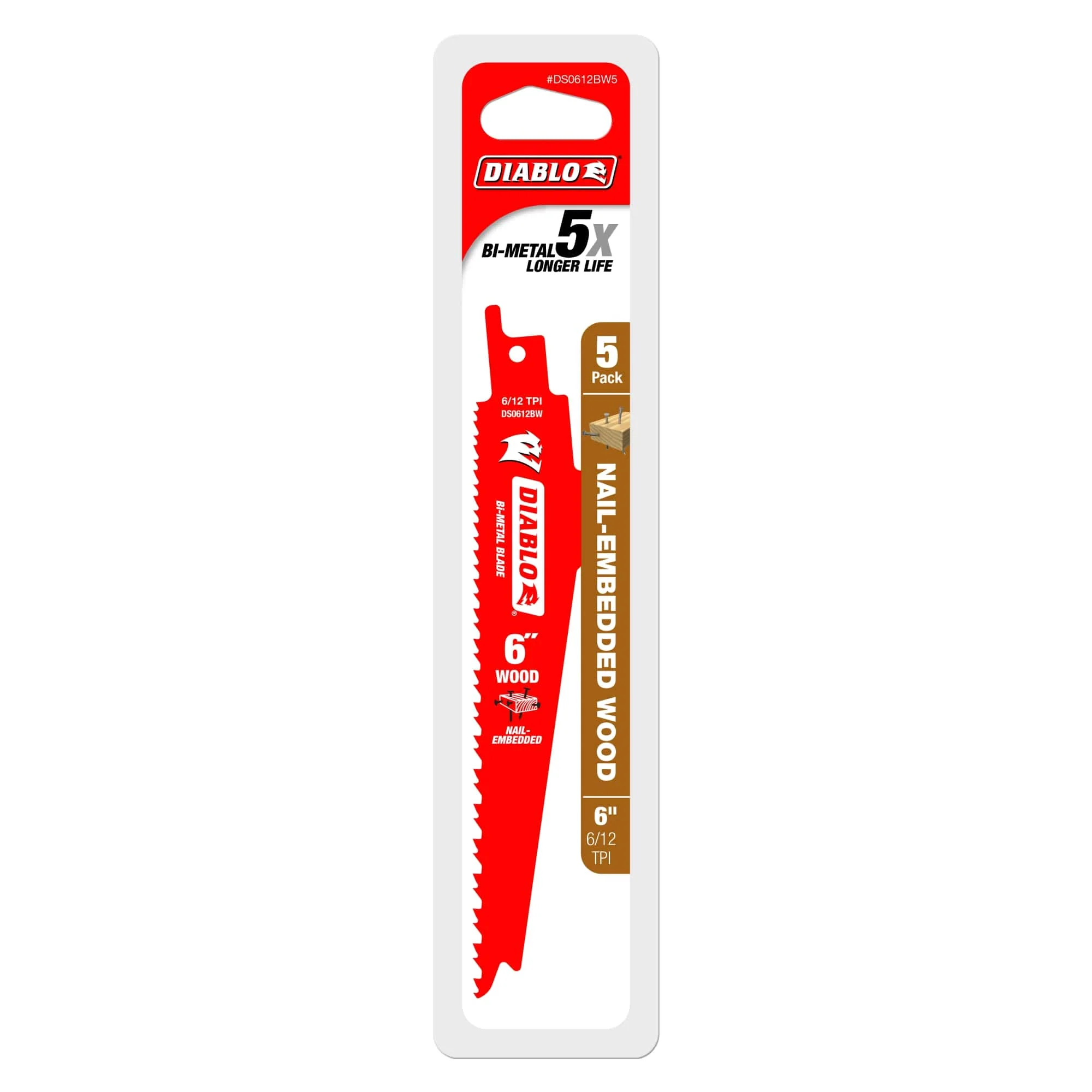 Diablo 6"Demo Demon Il-Embedded Wood Blade 6/12Tpi - Image 3