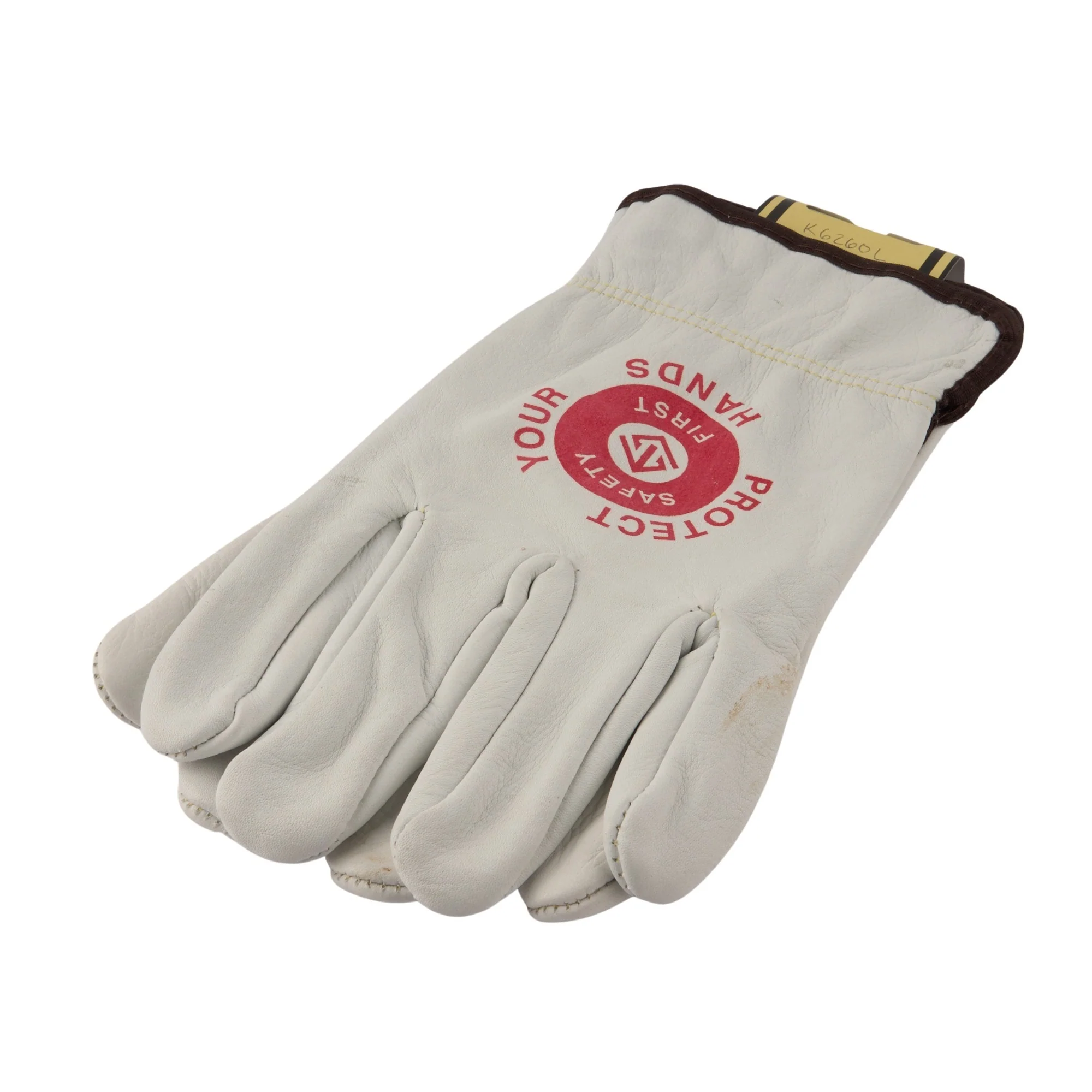 Elastic Back Cowhide Gloves Lg. (N) - Image 2