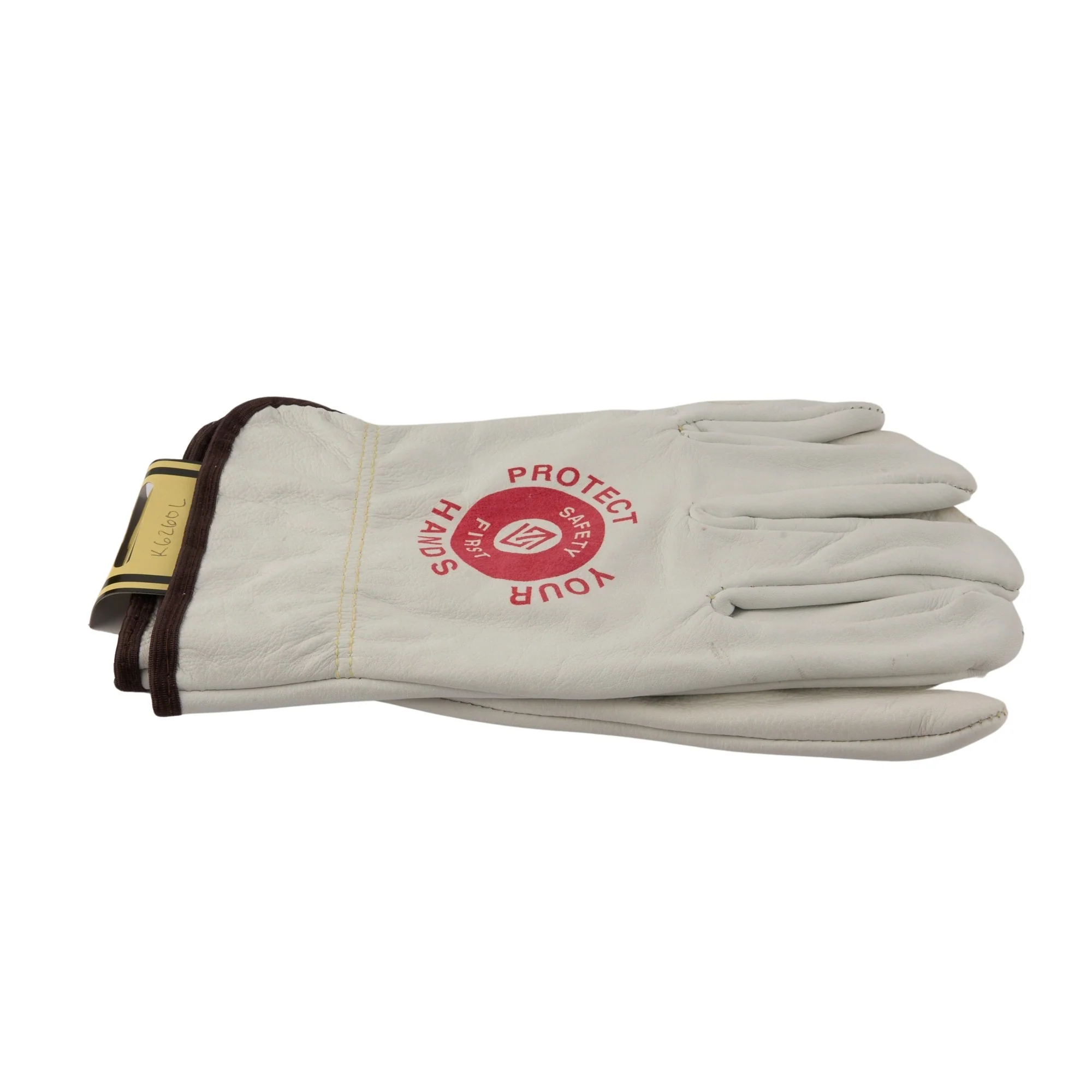 Elastic Back Cowhide Gloves Lg. (N) - Image 3