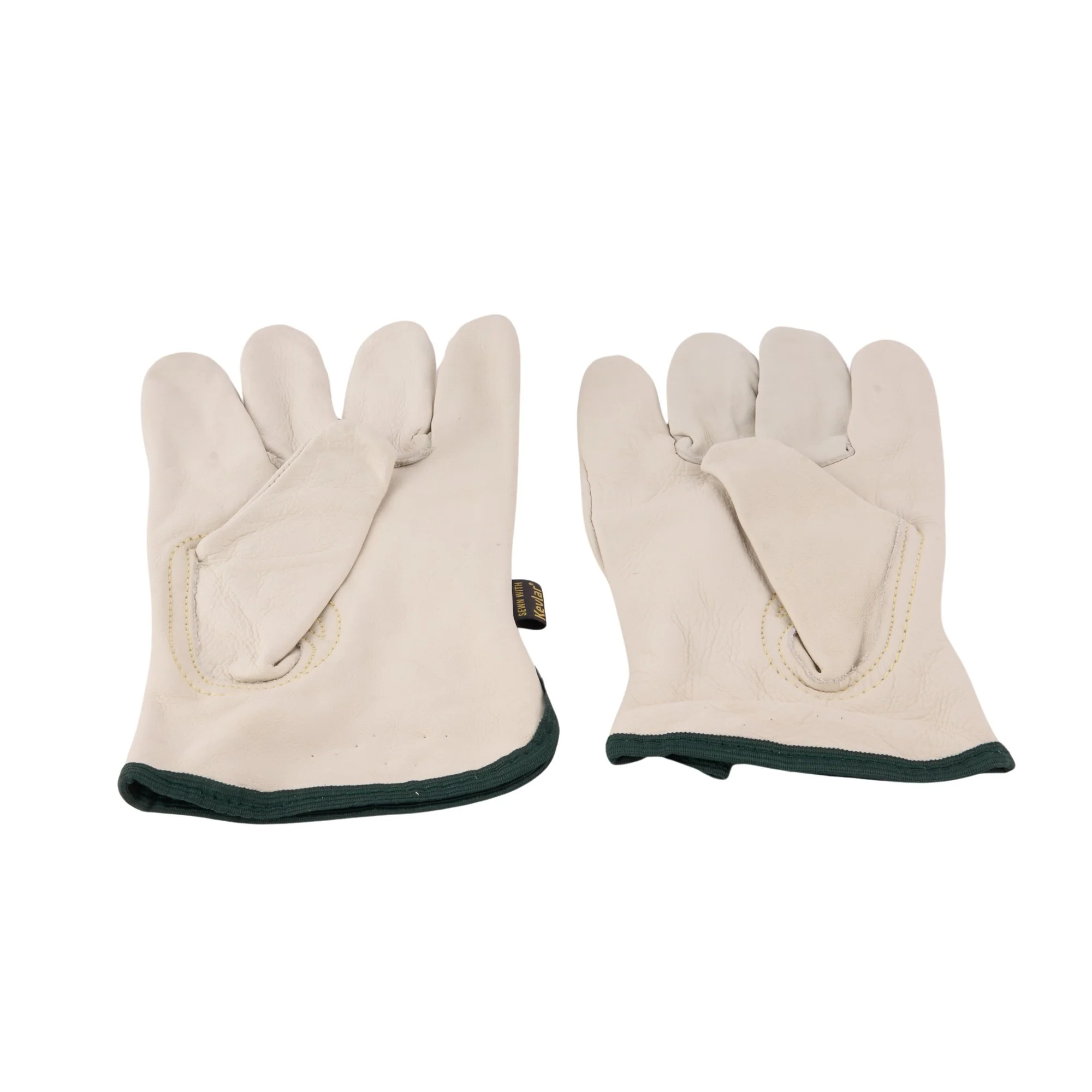 Elastic Back Cowhide Gloves Med. (N) - Image 2