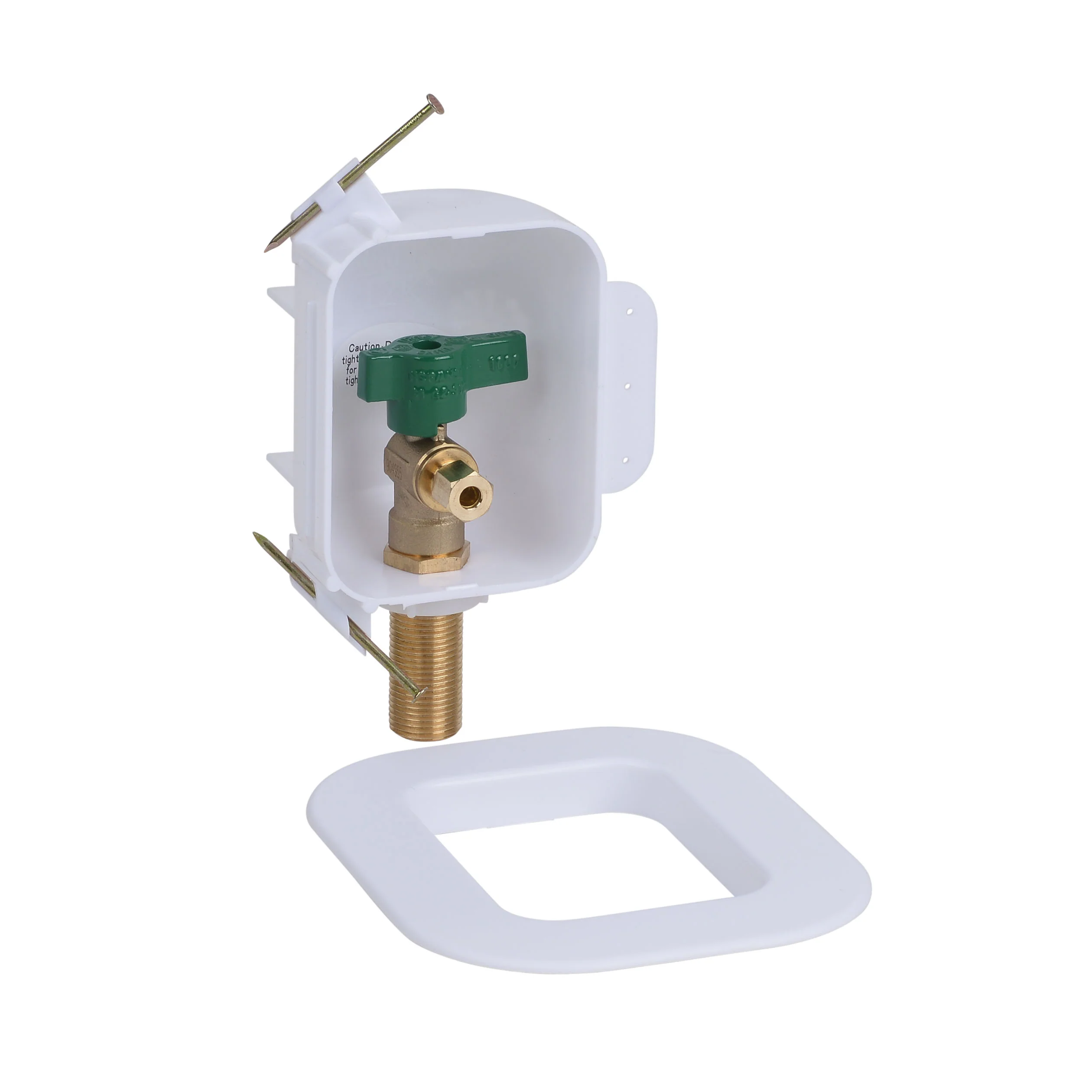 I2K Copper Ice Maker Outlet Box w/ 1/4 Turn, Low Lead (Standard Pack) - Image 2