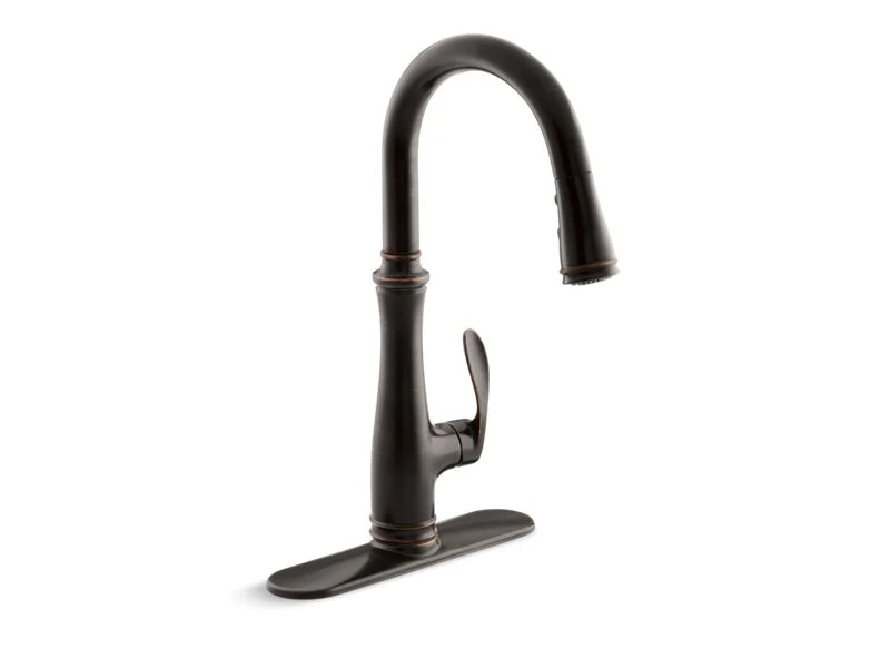 Kohler Bellera Pull-Down Kitchen Faucet with DockNetik Secure Docking System and Pull-Down 3-Function Sprayhead Featuring Sweep Spray Technology
