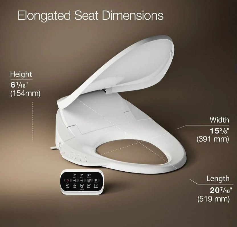 KOHLER C3-230 Elongated Bidet Seat with Heated Water, UV Self-Cleaning Wand & Touchscreen Remote - Image 2