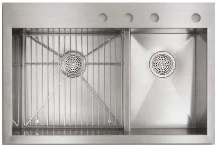 Kohler Vault 33" Double Basin Top-Mount/Under-Mount 18-Gauge Stainless Steel Kitchen Sink with Smart Divide - Image 3