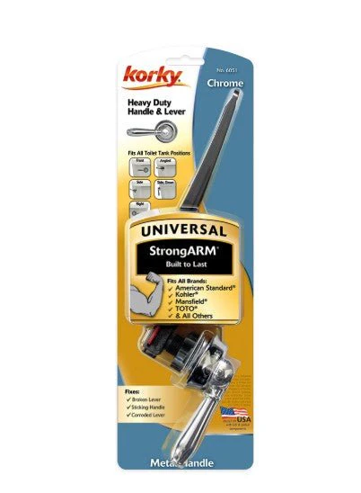 Korky Right Hand Tank Lever, Chrome