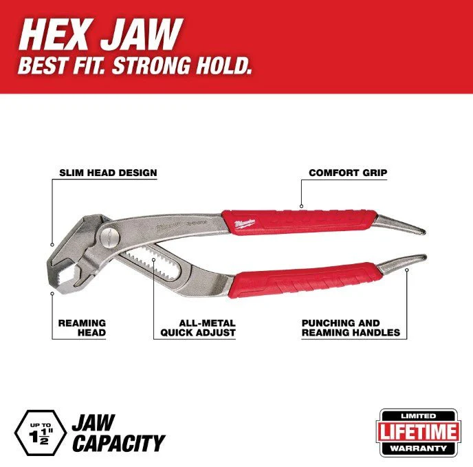 Milwaukee 8" Hex Jaw Pliers
