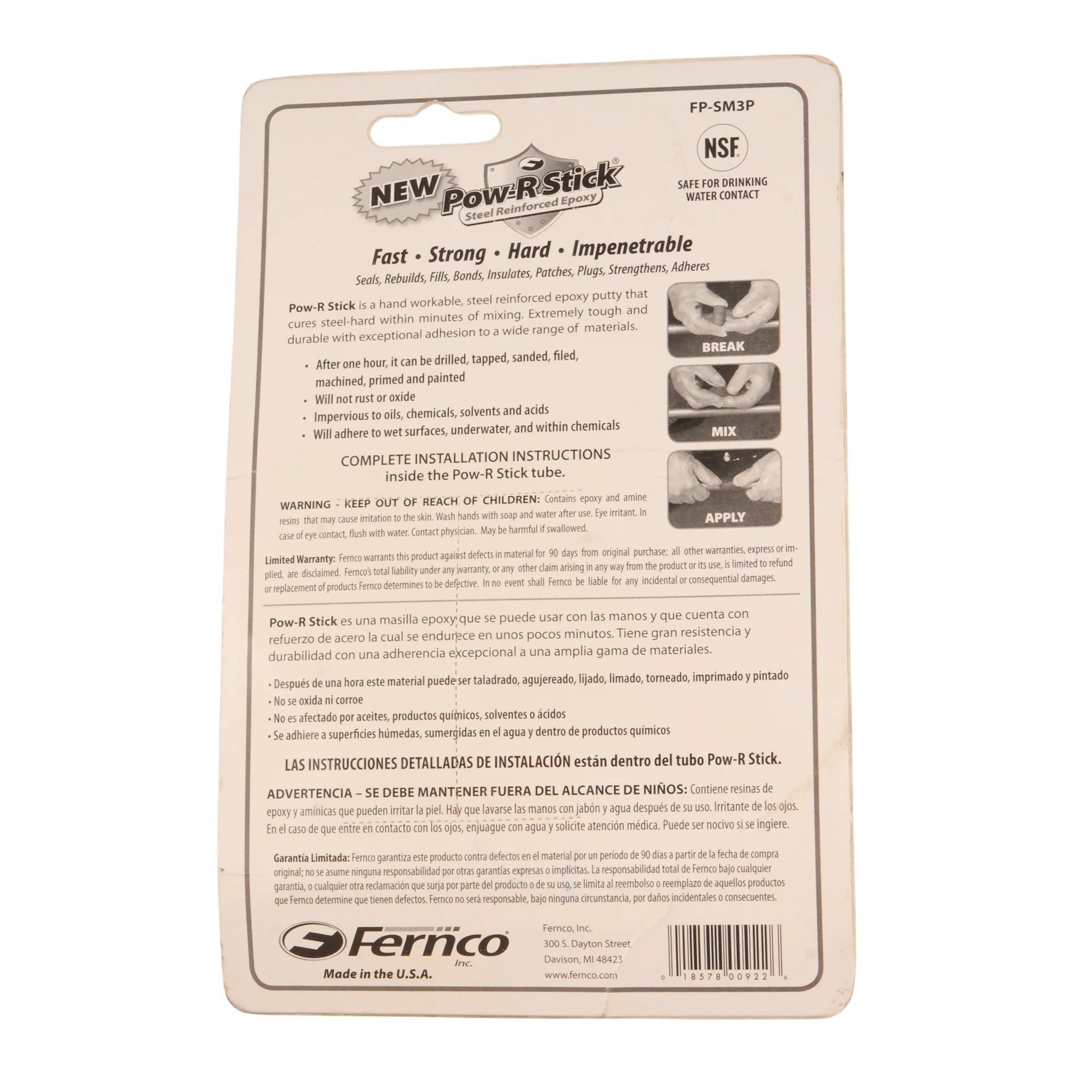 Pow-R Stick Steel Hard Epoxy Putty - Image 2