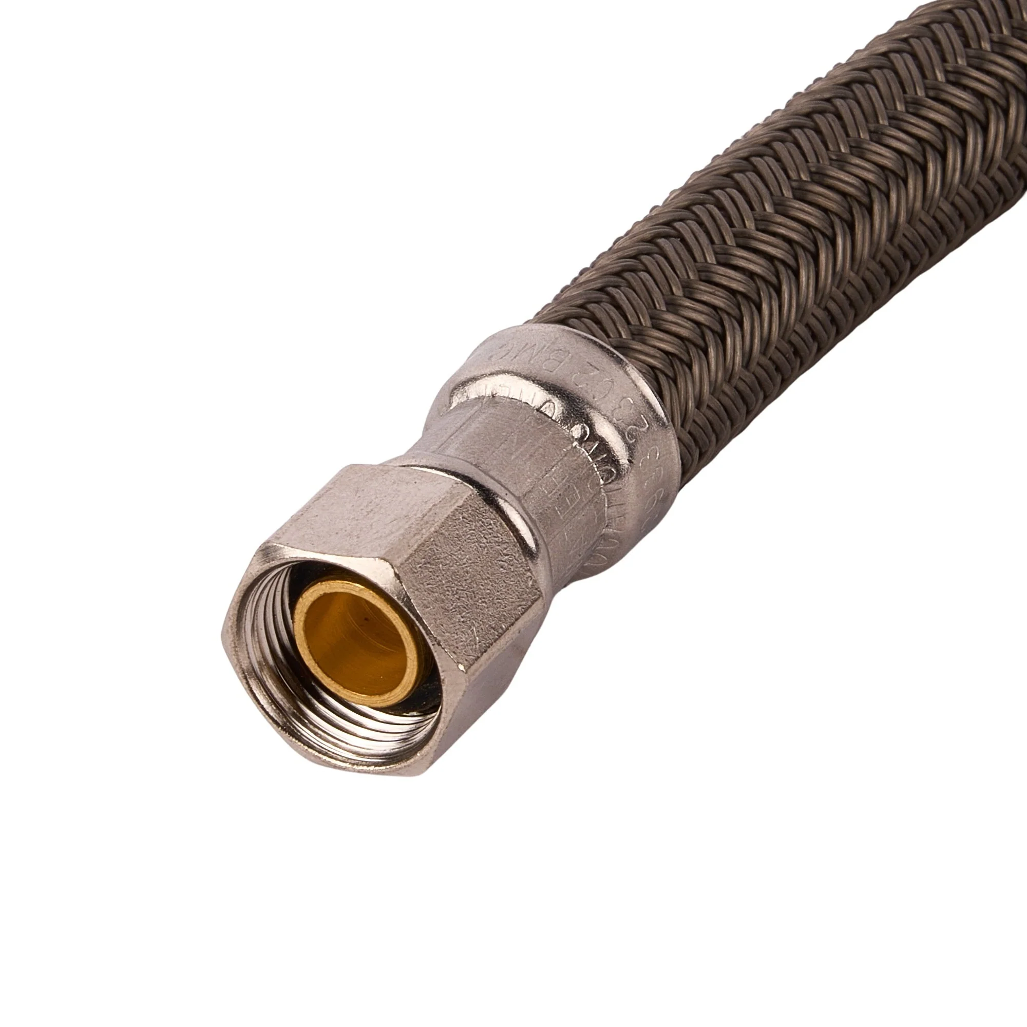 PRO1T12 12" Braided Stainless Steel Hose Toilet Connector (3/8" Comp. x 7/8" Ballcock) - Image 2