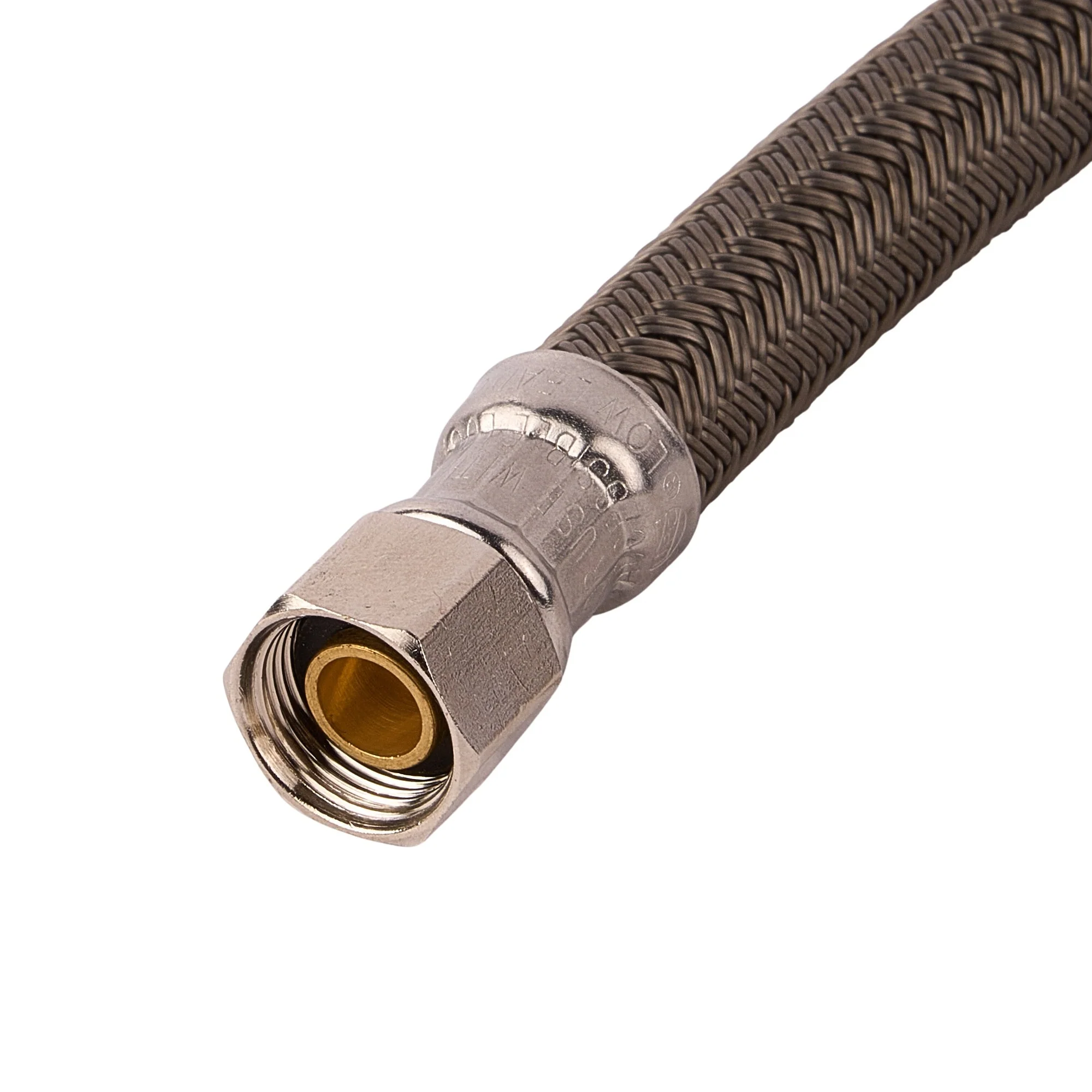 PRO1T20 20" Braided Stainless Steel Hose Toilet Connector (3/8" Compression x 7/8" Ballcock) - Image 2
