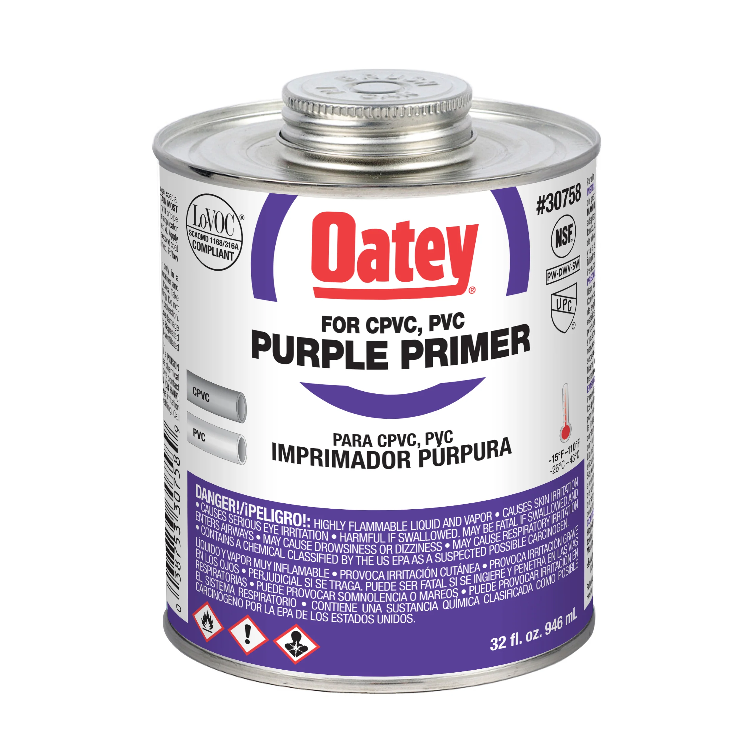Oatey Purple Primer - 1/4 pint to 1 Gallon sizes - Image 10