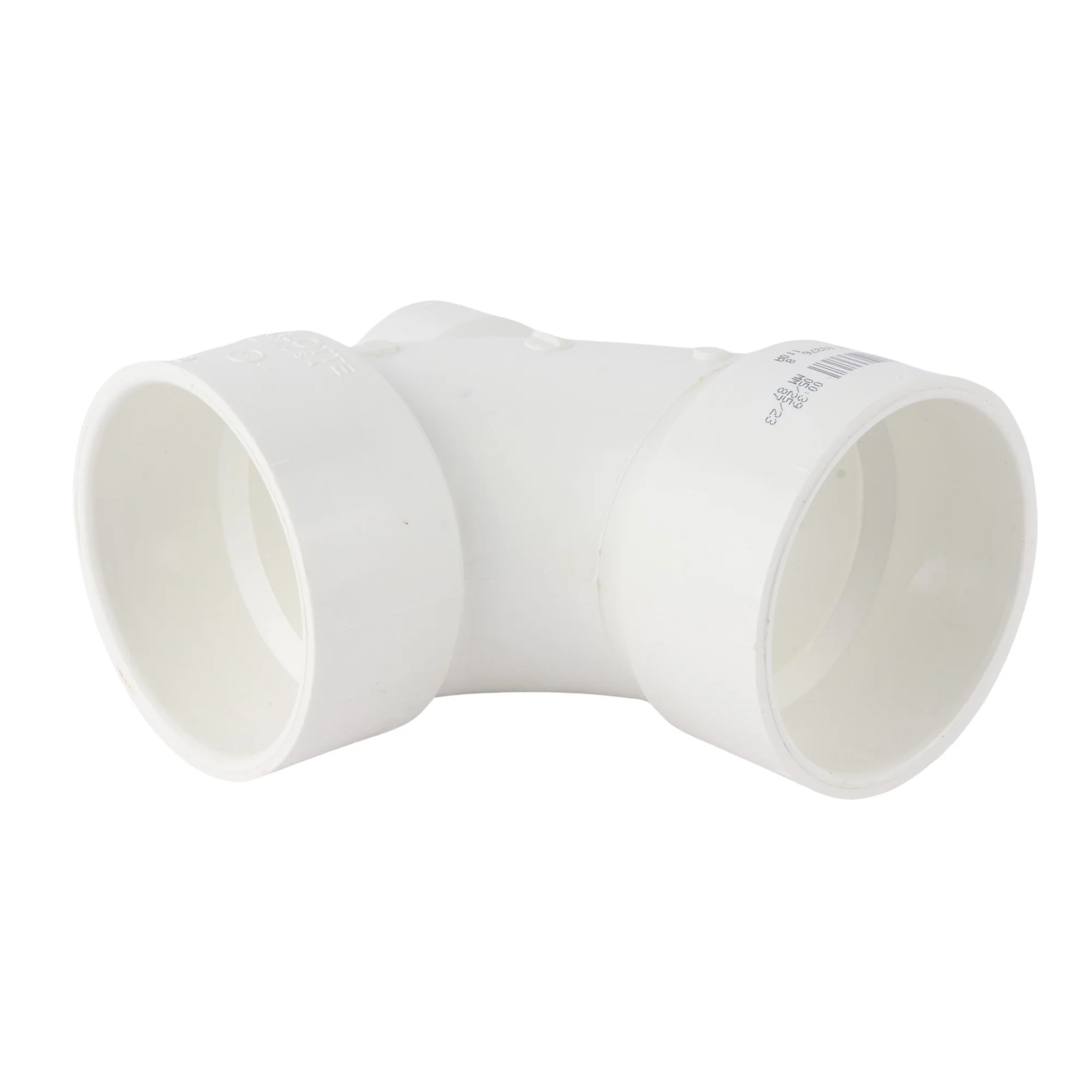 PVC DWV 90° Elbow w/2" Left Inlet - Image 3