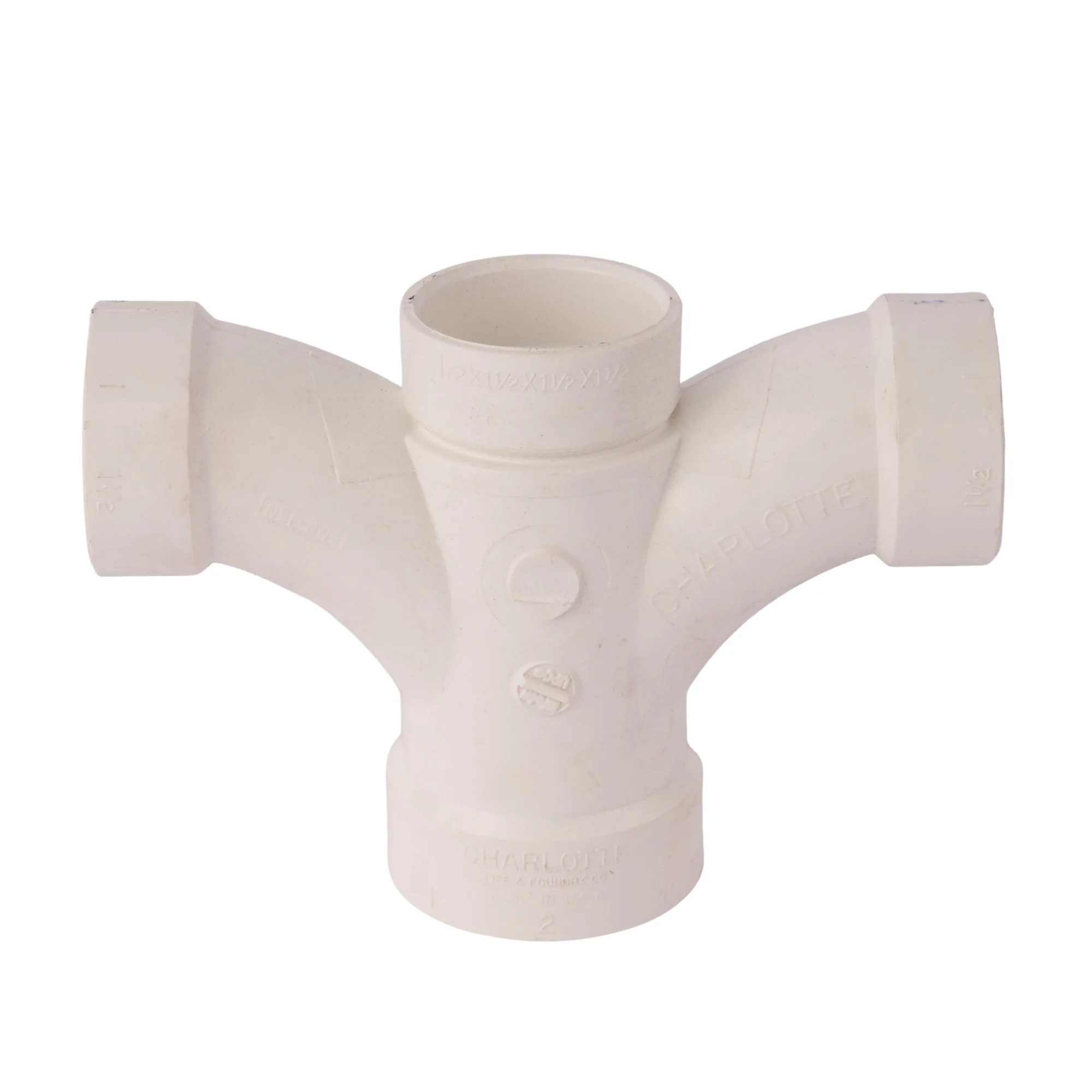 PVC DWV Double Fixture Tee