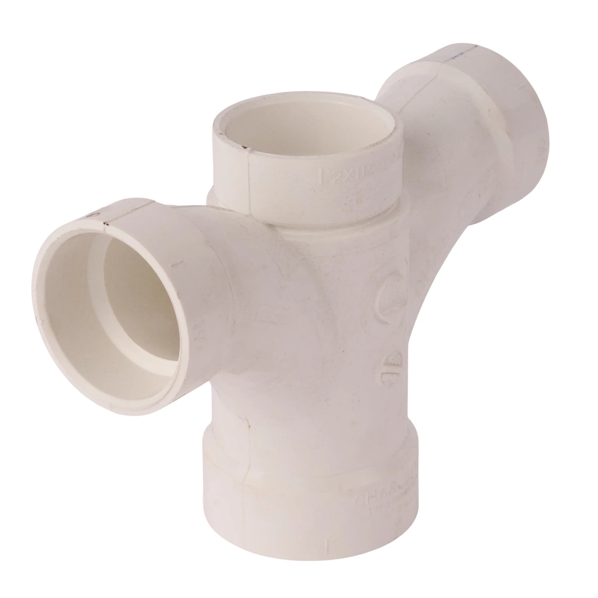 PVC DWV Double Fixture Tee - Image 2