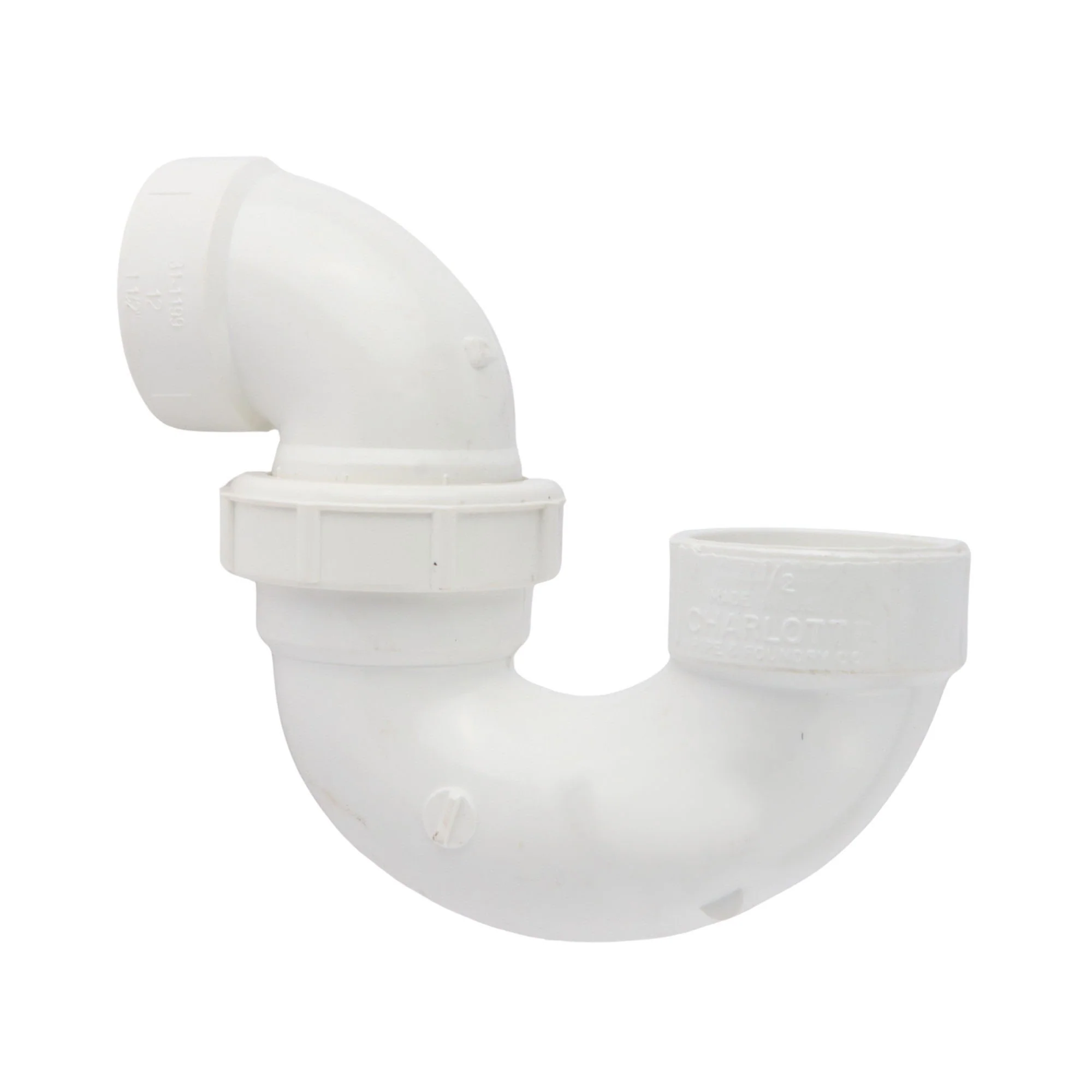 PVC DWV P-Trap w/Union & Plastic Nut - Image 8
