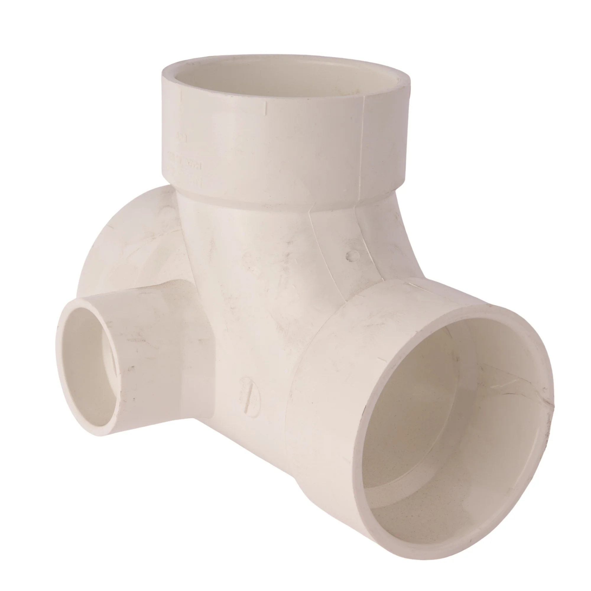 PVC DWV Sanitary Tee w/1-1/2" Right Side Inlets - Image 3
