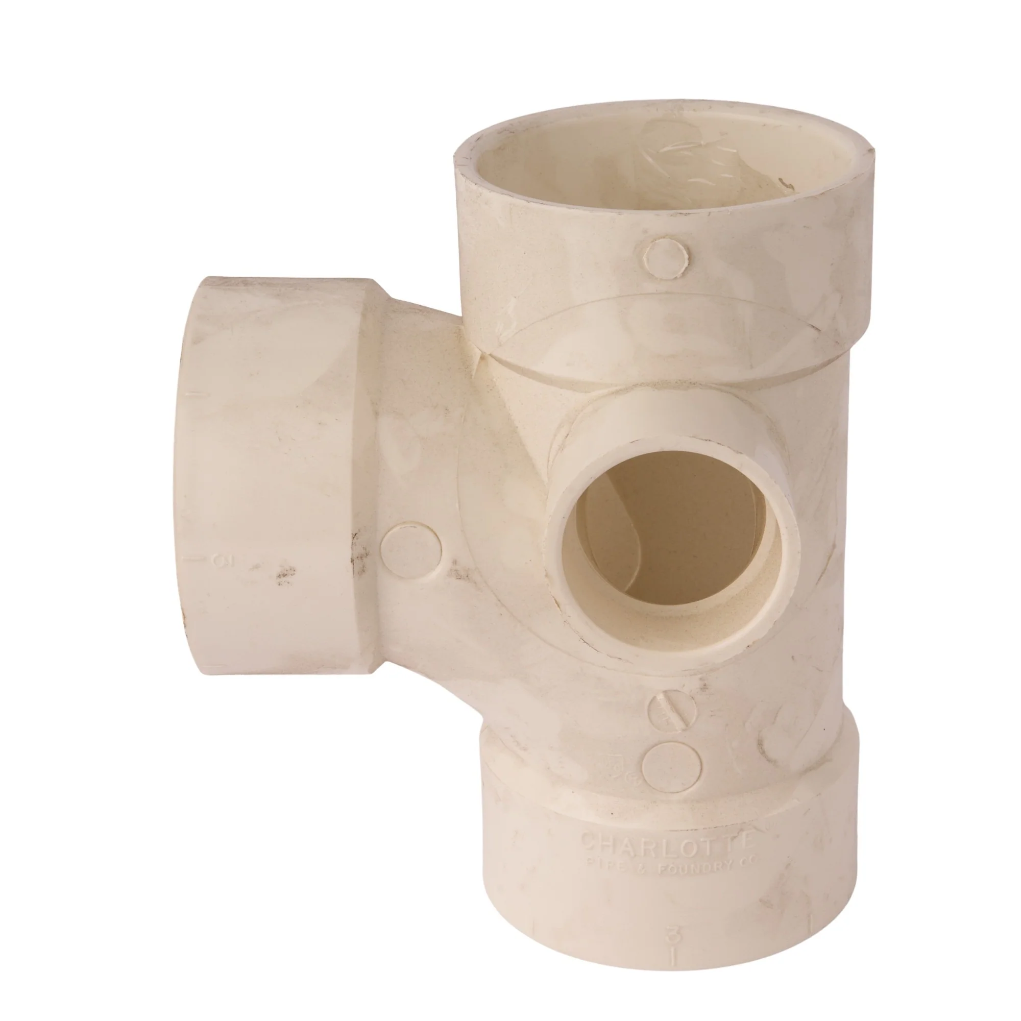 PVC DWV Sanitary Tee w/2" Left Side Inlets