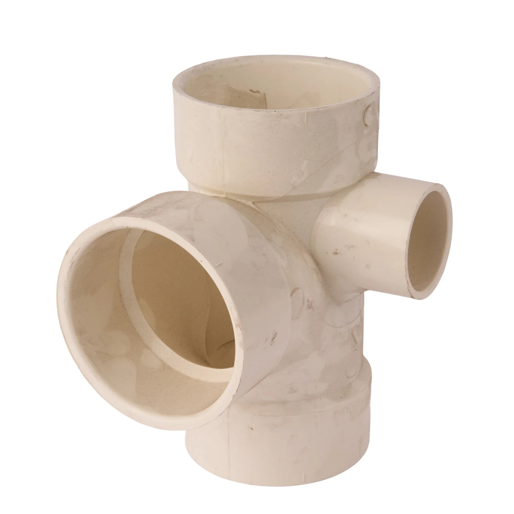 PVC DWV Sanitary Tee w/2" Left Side Inlets - Image 2