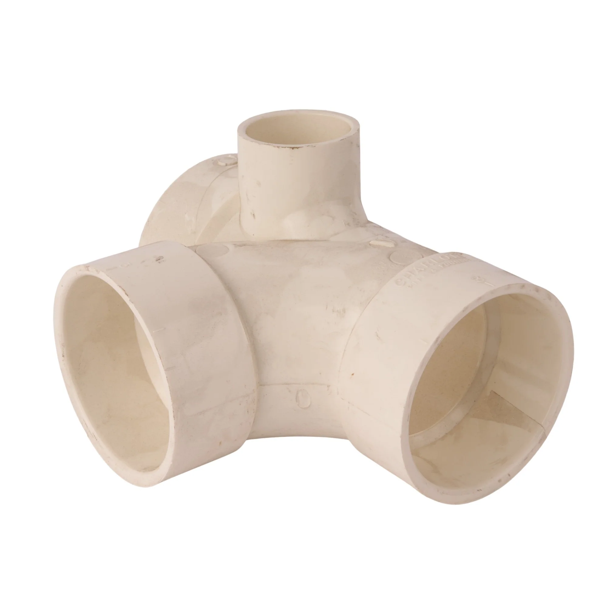 PVC DWV Sanitary Tee w/2" Left Side Inlets - Image 3