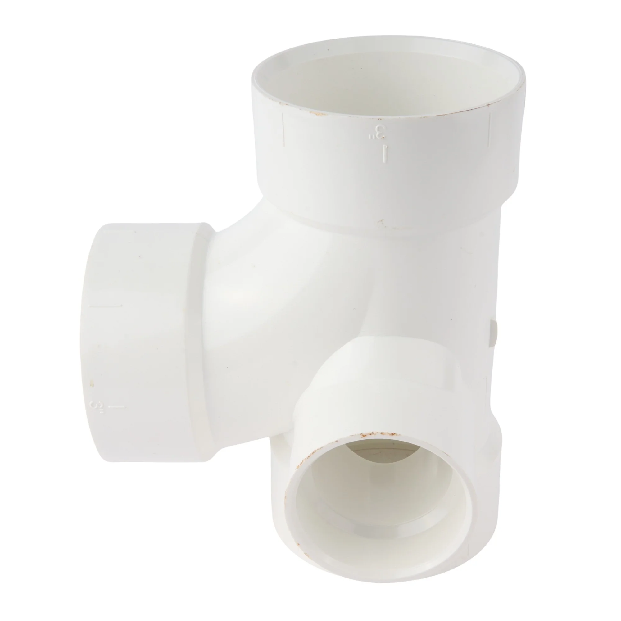 PVC DWV Sanitary Tee w/2" R and L Side Inlets