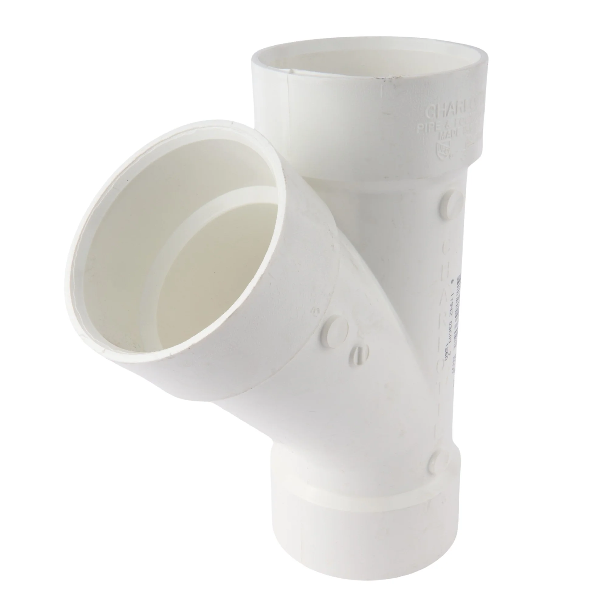 PVC DWV Street Wye (Socket x Socket x Spigot) - Image 2