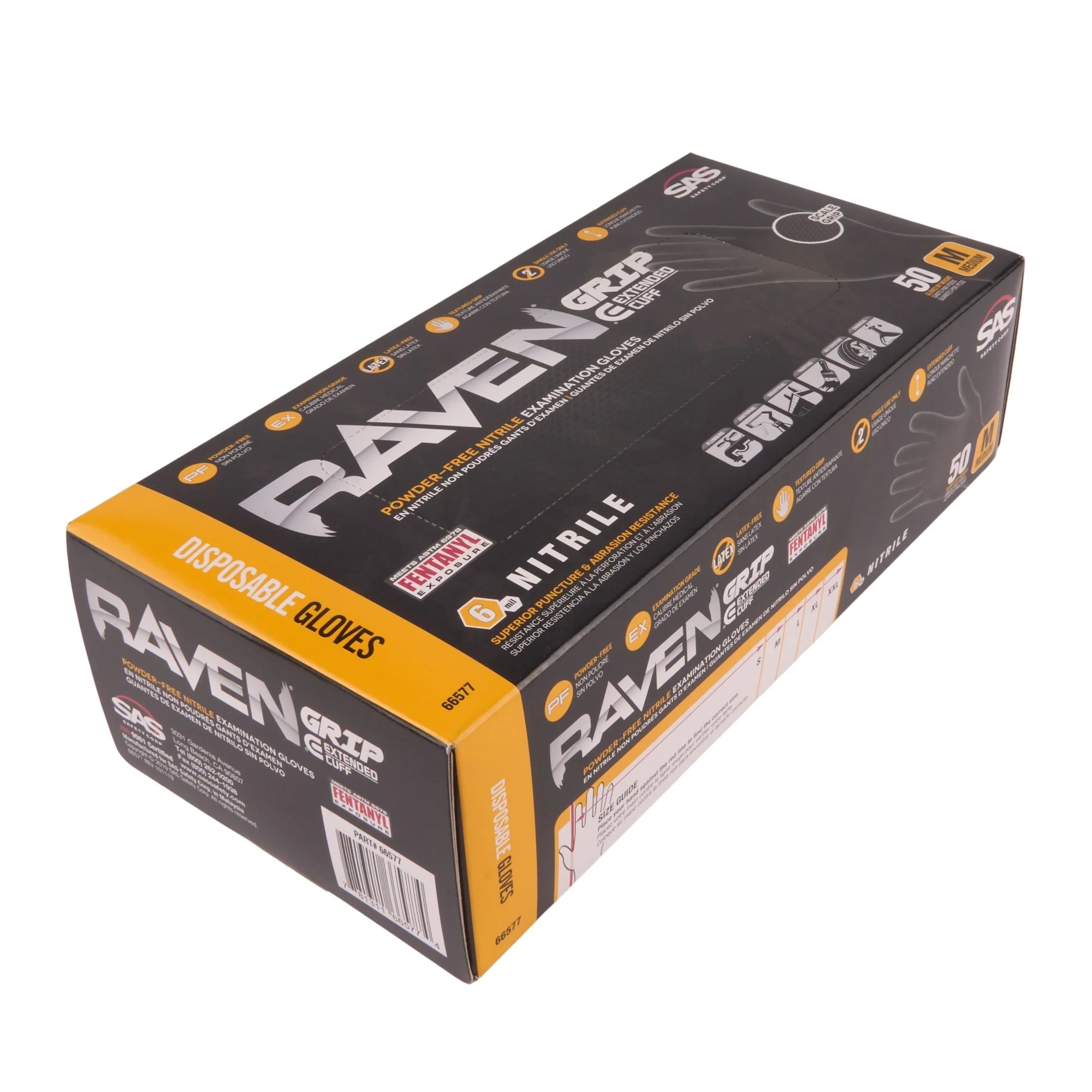 Raven Grip Extended Cuff Gloves - Medium - Image 2