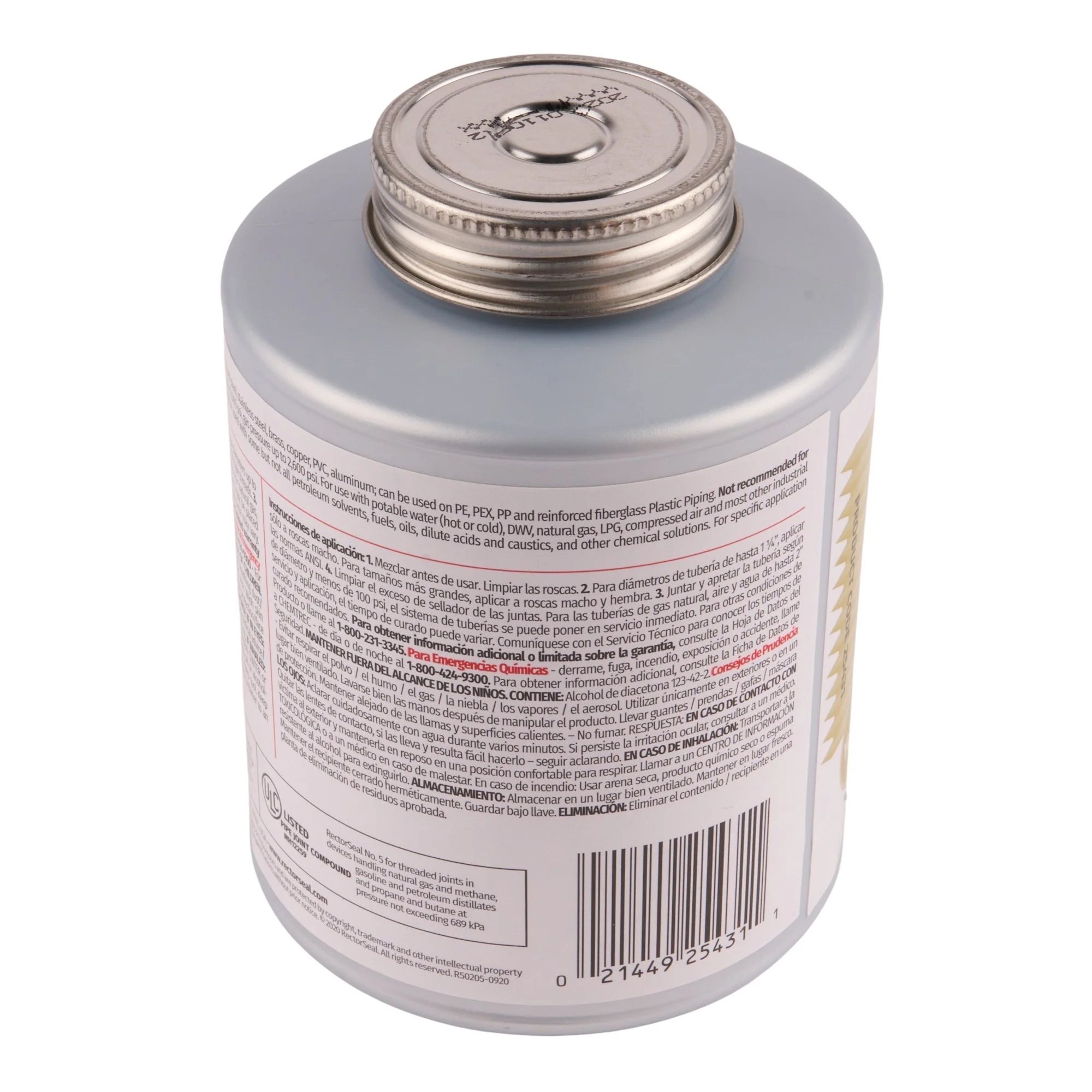 RectorSeal No. 5 Pipe Thread Sealant w/ Brush Top - Image 3