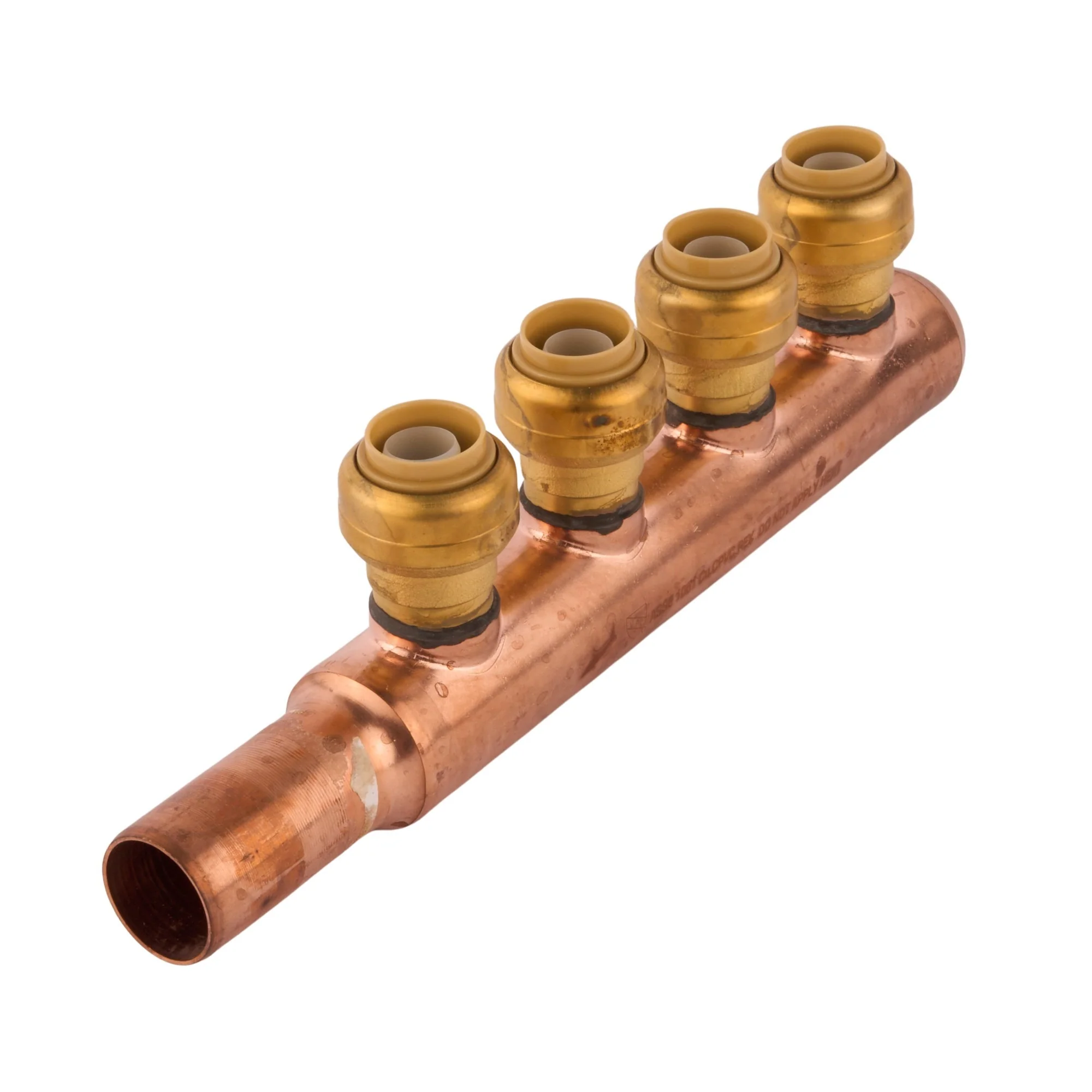 Sharkbite Closed Copper Manifold w/ 1/2" Sharkbite Outlets (4 Outlets)
