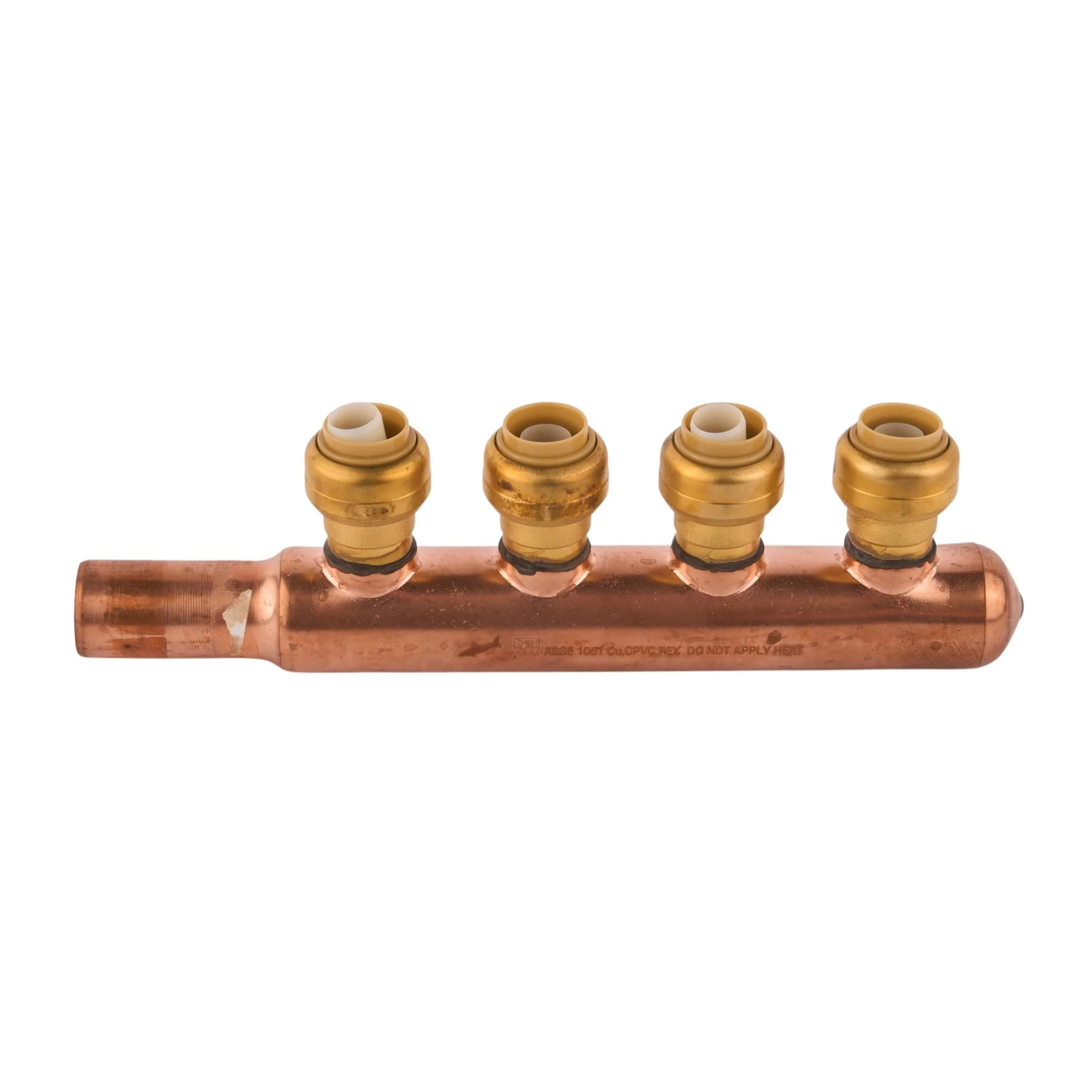 Sharkbite Closed Copper Manifold w/ 1/2" Sharkbite Outlets (4 Outlets) - Image 2
