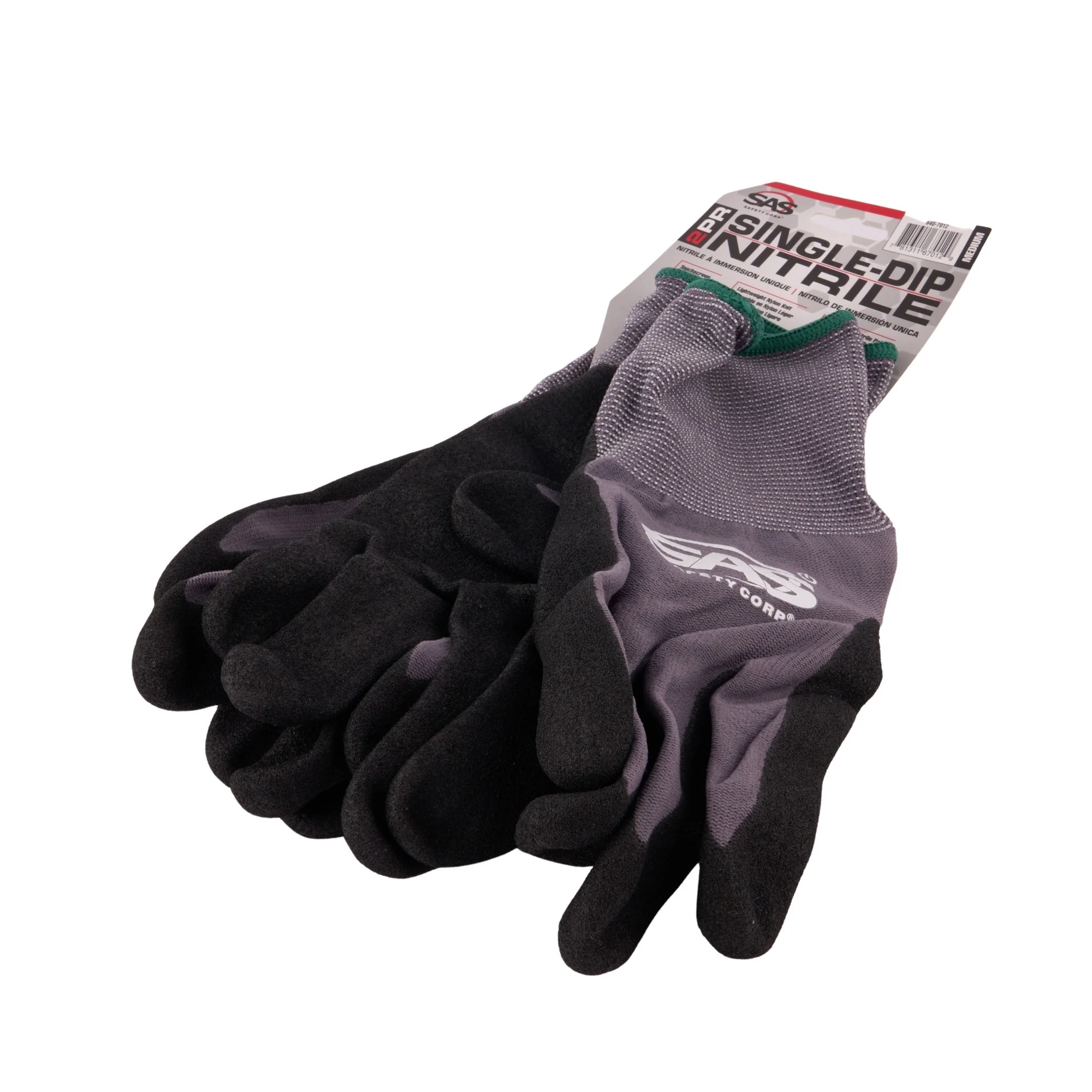 Single Dip Nitrile Palm W/Sandy Finish Gloves -Medium - Image 2