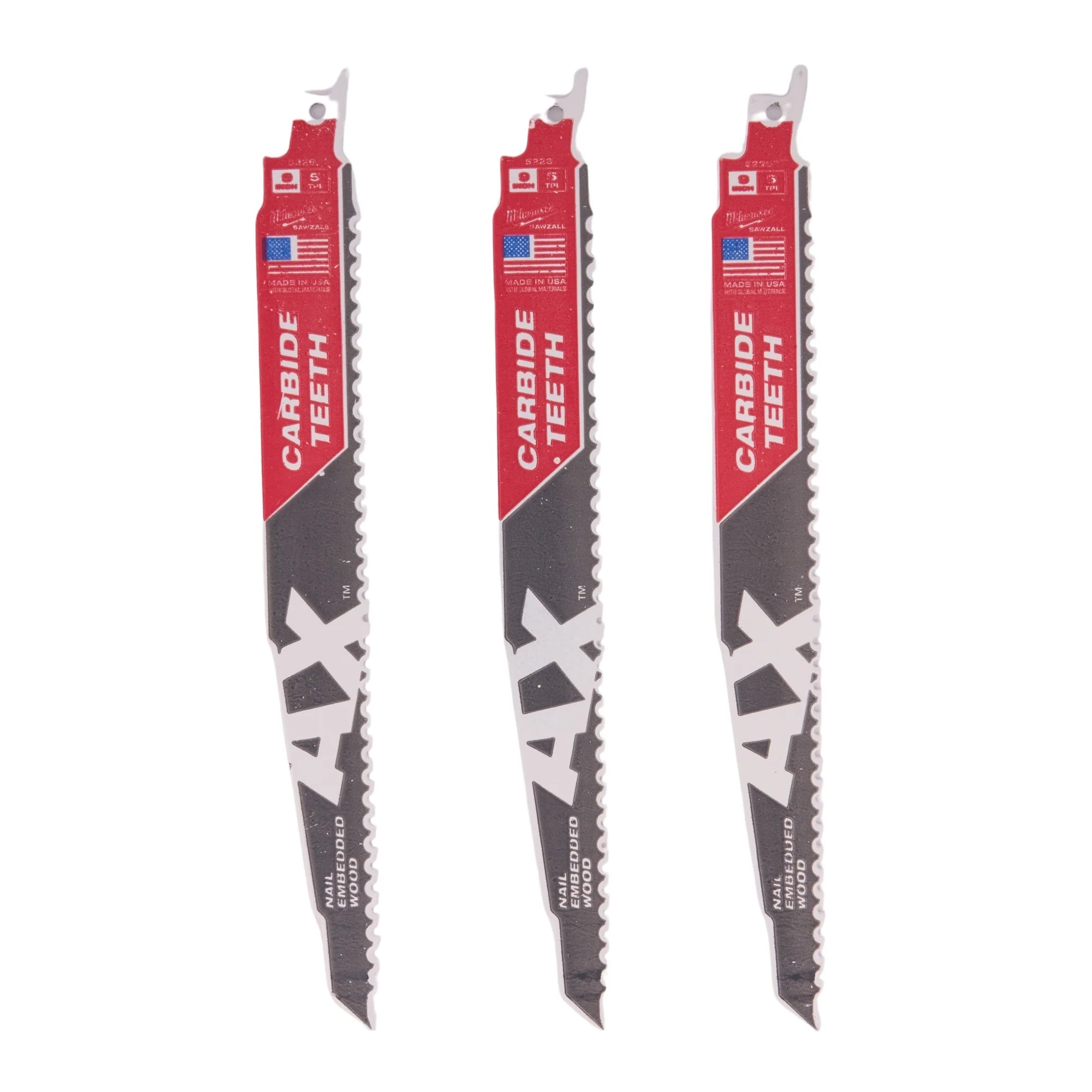 The AX with Carbide Teeth, 5 TPI (9" Length) (5 Pack)